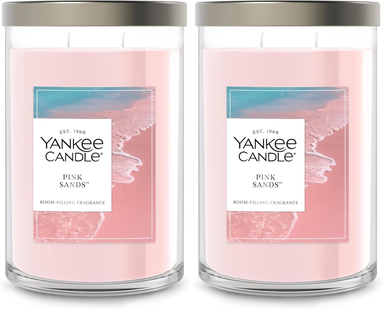 image:imageYankee Candle Large Tumbler Scented Candle with up to 80 Hour Burn Time Premium Plant Wax Blend for Consistent Burn 20 oz Tumbler Candle with Room Filling Fragrance Coconut BeachPink Sands