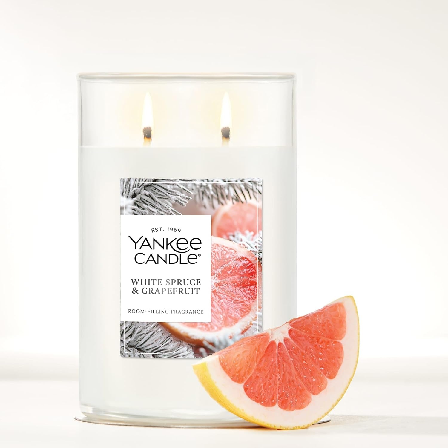 image:imageYankee Candle Large Tumbler Scented Candle with up to 80 Hour Burn Time Premium Plant Wax Blend for Consistent Burn 20 oz Tumbler Candle with Room Filling Fragrance Tangerine amp VanillaWhite Spruce Grapefruit