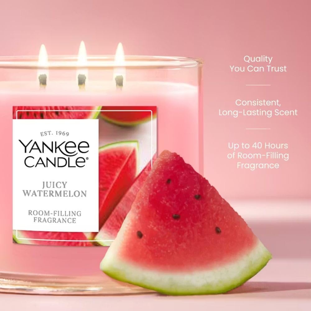 image:imageYankee Candle Large Tumbler Scented Candle with up to 80 Hour Burn Time Premium Plant Wax Blend for Consistent Burn 20 oz Tumbler Candle with Room Filling Fragrance Tangerine amp VanillaJuicy Watermelon