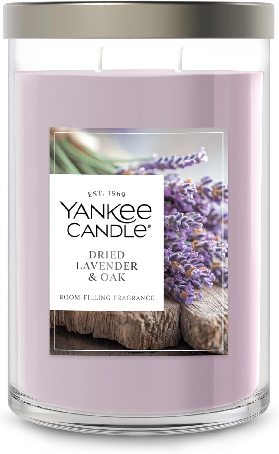 image:imageYankee Candle Large Tumbler Scented Candle with up to 80 Hour Burn Time Premium Plant Wax Blend for Consistent Burn 20 oz Tumbler Candle with Room Filling Fragrance Lilac BlossomsDried Lavender Oak