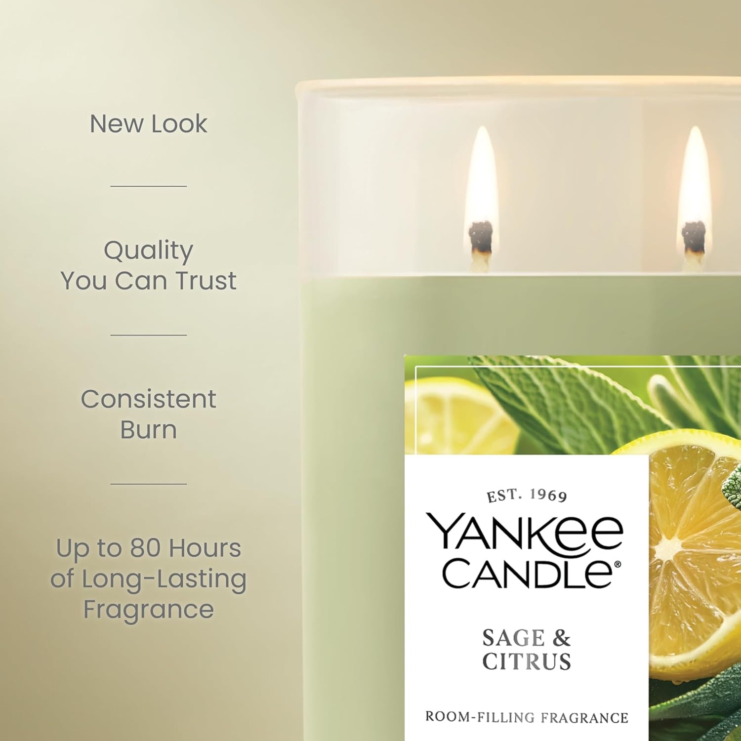 image:imageYankee Candle Large Tumbler Scented Candle with up to 80 Hour Burn Time Premium Plant Wax Blend for Consistent Burn 20 oz Tumbler Candle with Room Filling Fragrance Coconut BeachSage Citrus