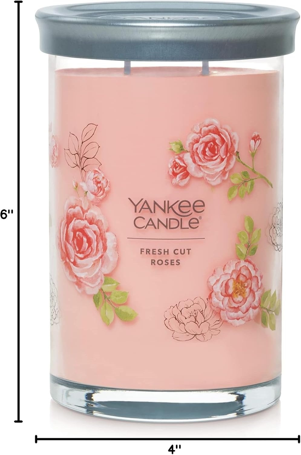image:imageYankee Candle Large Tumbler Scented Candle with up to 80 Hour Burn Time Premium Plant Wax Blend for Consistent Burn 20 oz Tumbler Candle with Room Filling Fragrance Lilac BlossomsFresh Cut Roses