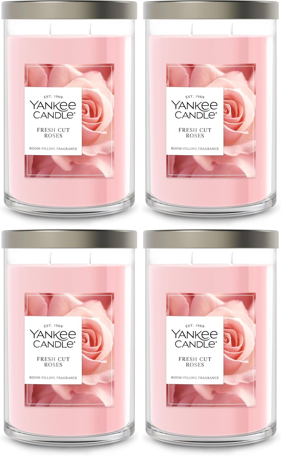 image:imageYankee Candle Large Tumbler Scented Candle with up to 80 Hour Burn Time Premium Plant Wax Blend for Consistent Burn 20 oz Tumbler Candle with Room Filling Fragrance Lilac BlossomsFresh Cut Roses