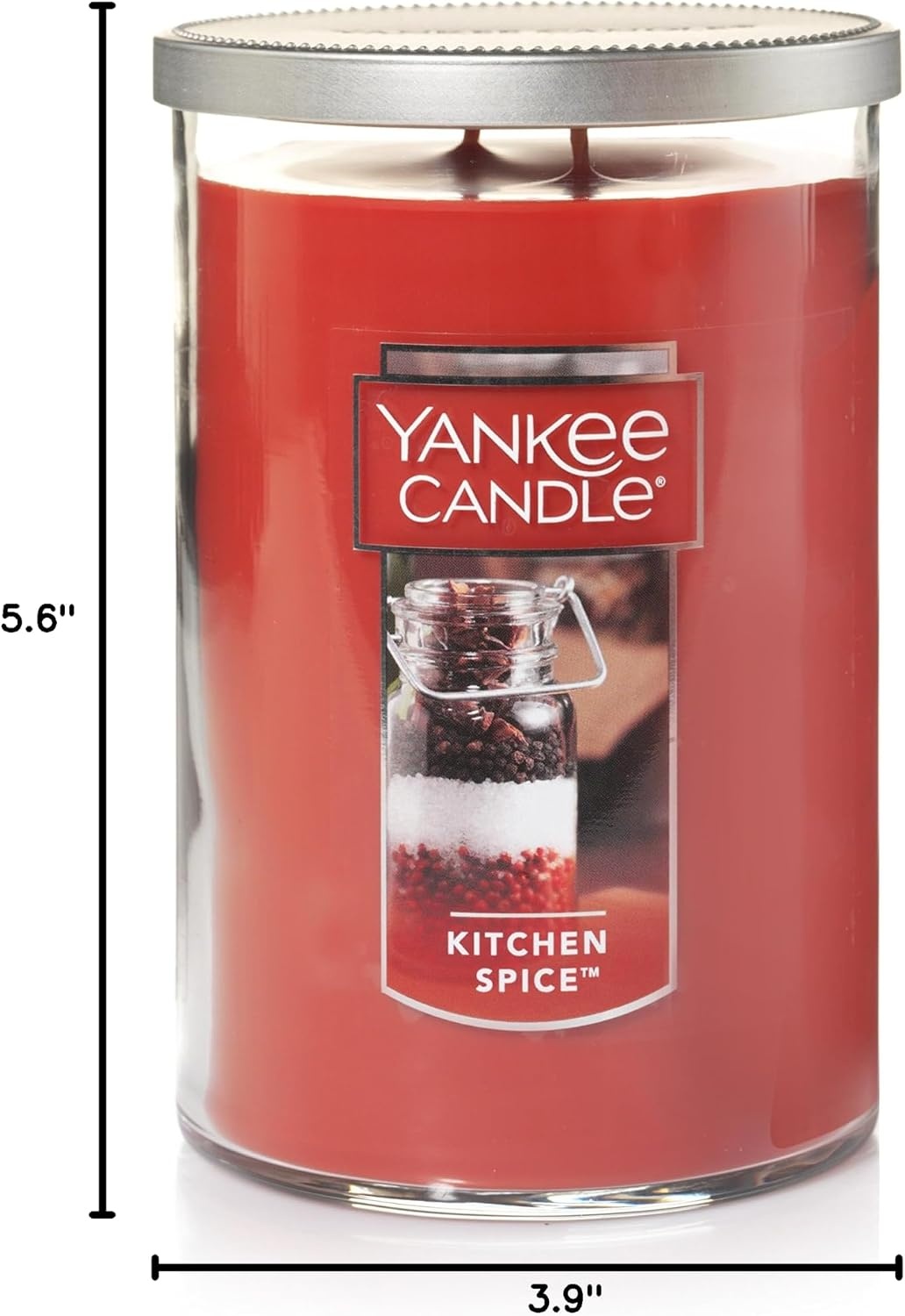 image:imageYankee Candle Large Tumbler Scented Candle with up to 80 Hour Burn Time Premium Plant Wax Blend for Consistent Burn 20 oz Tumbler Candle with Room Filling Fragrance Sugared Cinnamon AppleKitchen Spice