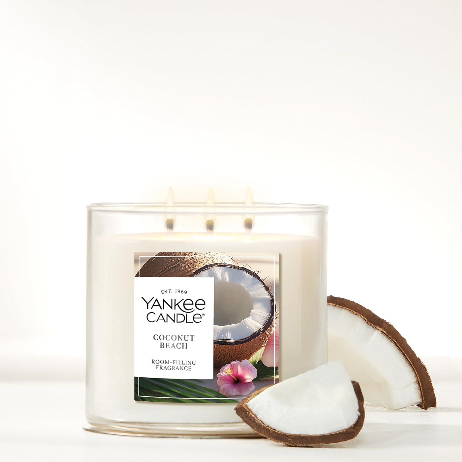 image:imageYankee Candle Large Tumbler Scented Candle with up to 80 Hour Burn Time Premium Plant Wax Blend for Consistent Burn 20 oz Tumbler Candle with Room Filling Fragrance Coconut BeachCoconut Beach