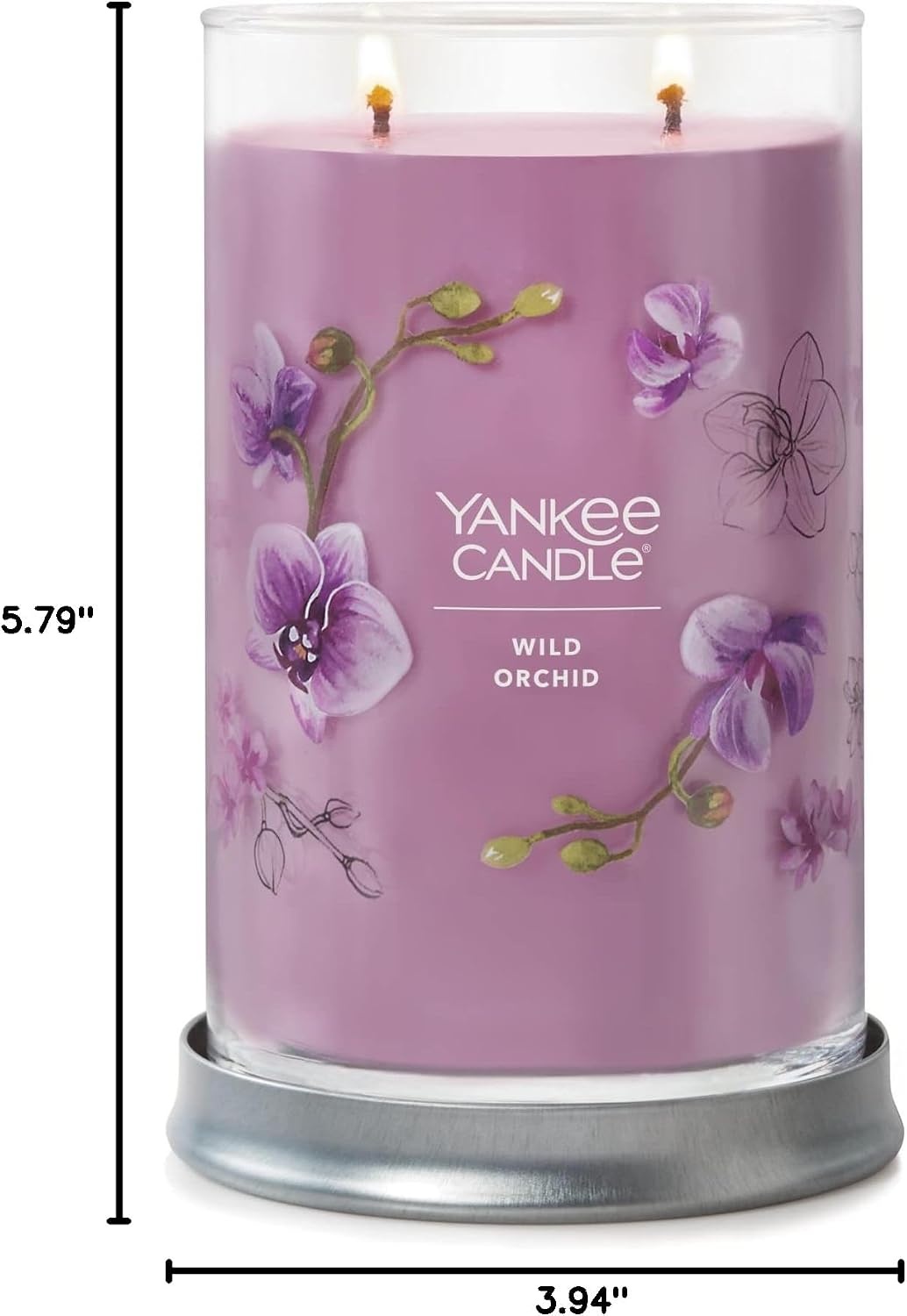 image:imageYankee Candle Large Tumbler Scented Candle with up to 80 Hour Burn Time Premium Plant Wax Blend for Consistent Burn 20 oz Tumbler Candle with Room Filling Fragrance Lilac BlossomsWild Orchid