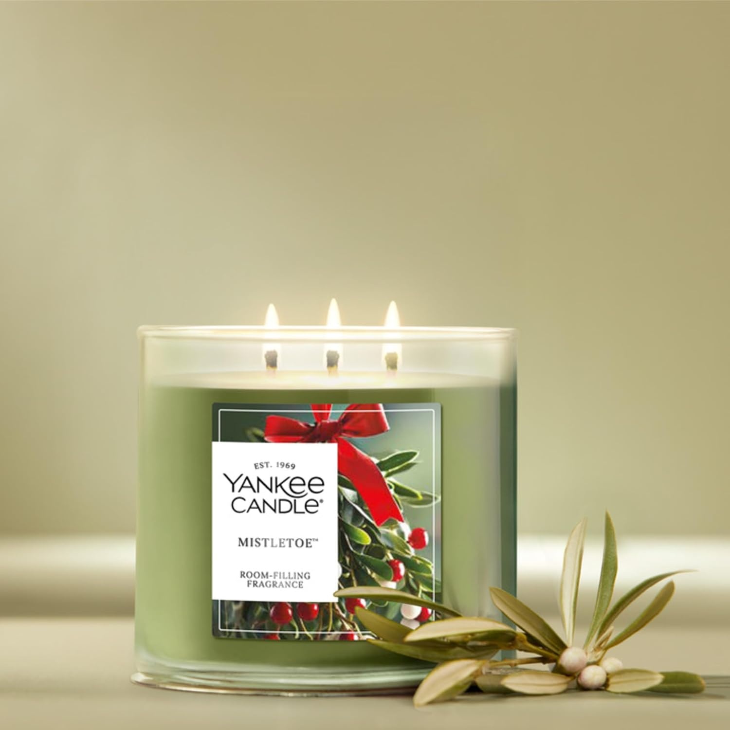 image:imageYankee Candle Large Tumbler Scented Candle with up to 80 Hour Burn Time Premium Plant Wax Blend for Consistent Burn 20 oz Tumbler Candle with Room Filling Fragrance Balsam amp CedarMistletoe