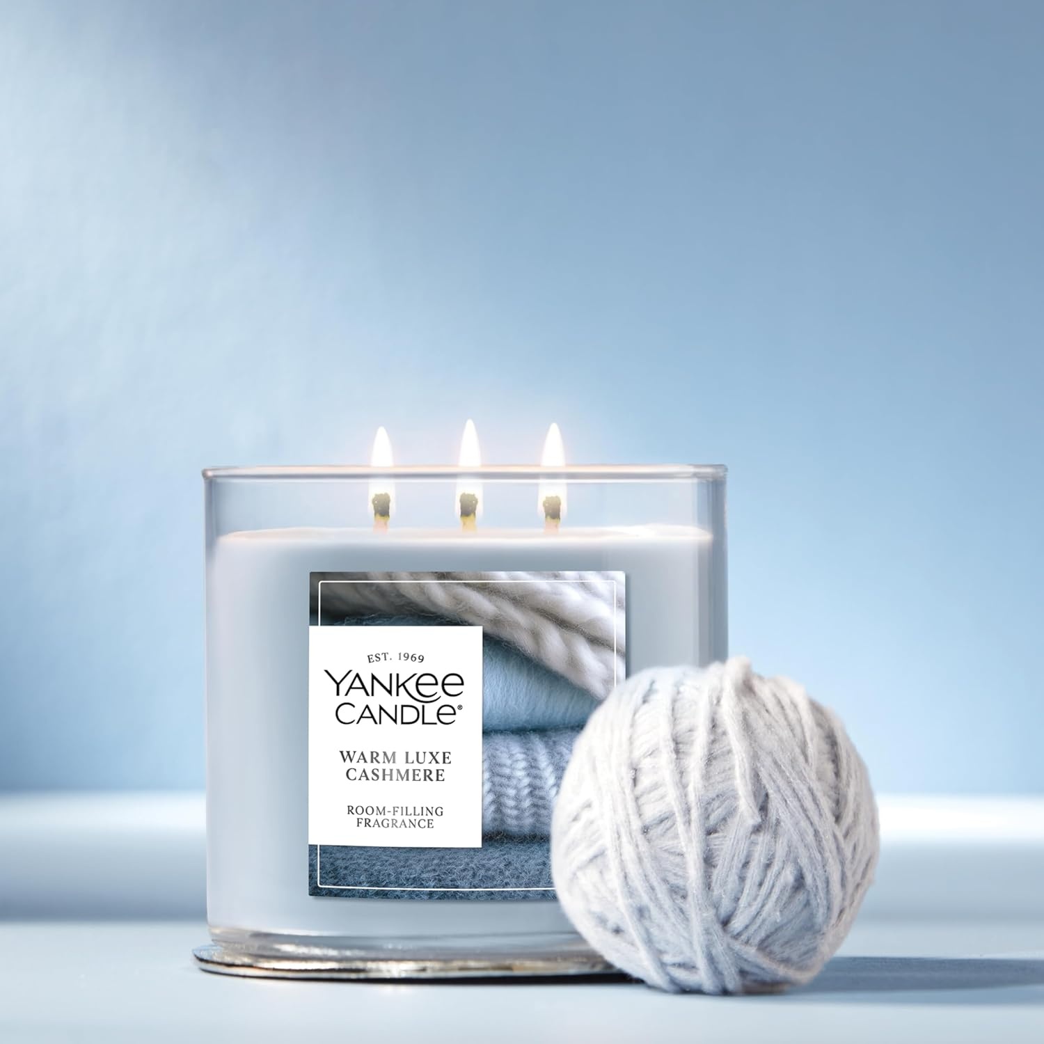 image:imageYankee Candle Large Tumbler Scented Candle with up to 80 Hour Burn Time Premium Plant Wax Blend for Consistent Burn 20 oz Tumbler Candle with Room Filling Fragrance Coconut BeachWarm Luxe Cashmere