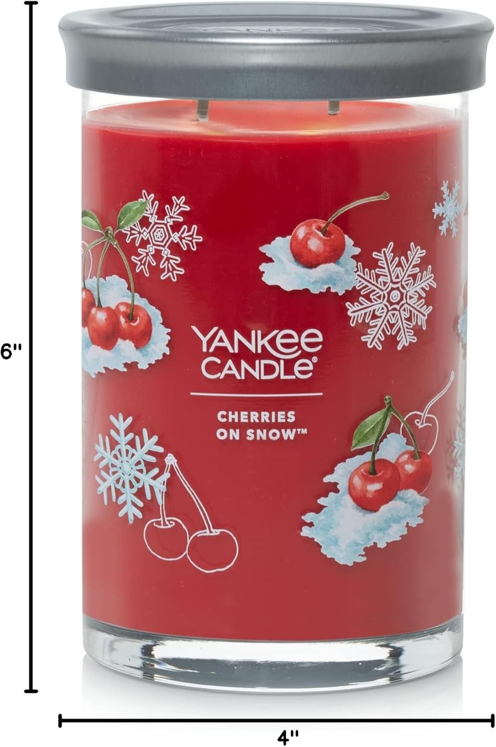 image:imageYankee Candle Large Tumbler Scented Candle with up to 80 Hour Burn Time Premium Plant Wax Blend for Consistent Burn 20 oz Tumbler Candle with Room Filling Fragrance Cherries on SnowFestive