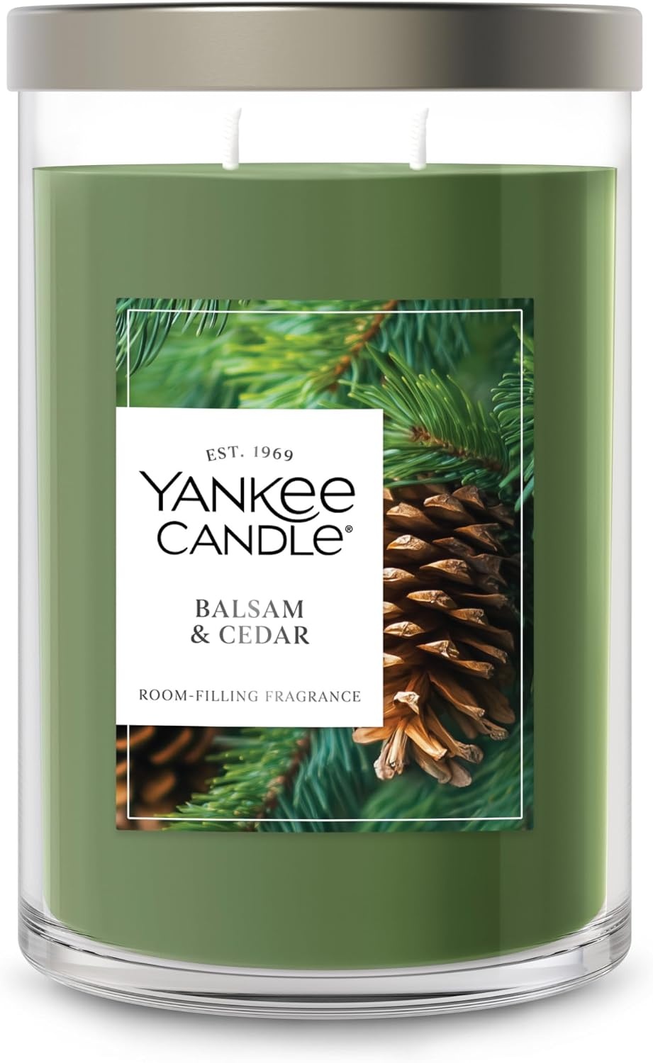 image:imageYankee Candle Large Tumbler Scented Candle with up to 80 Hour Burn Time Premium Plant Wax Blend for Consistent Burn 20 oz Tumbler Candle with Room Filling Fragrance Balsam amp CedarBalsam Cedar