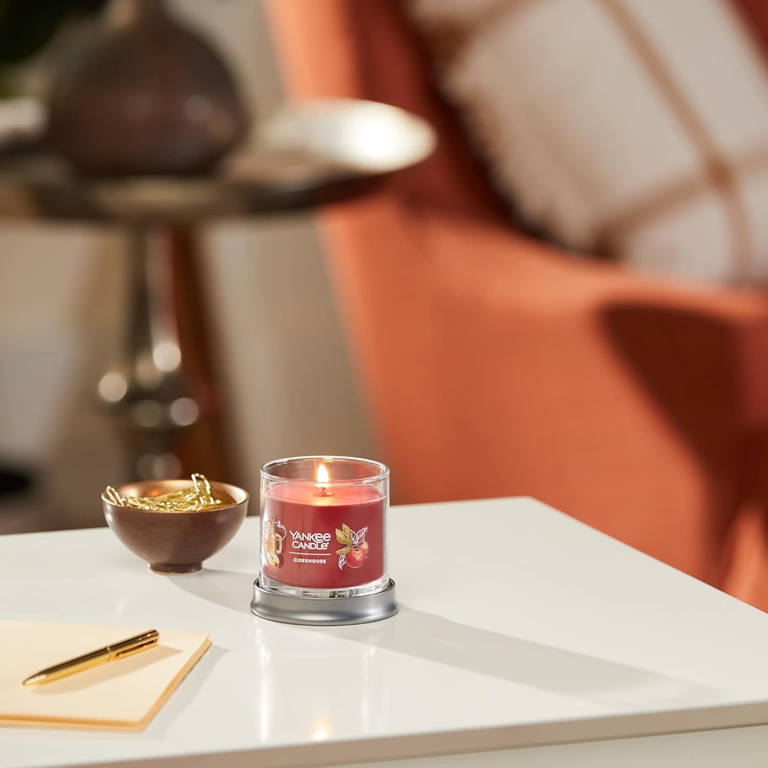 image:imageYankee Candle Large Tumbler Scented Candle with up to 80 Hour Burn Time Premium Plant Wax Blend for Consistent Burn 20 oz Tumbler Candle with Room Filling Fragrance Sugared Cinnamon AppleCiderhouse