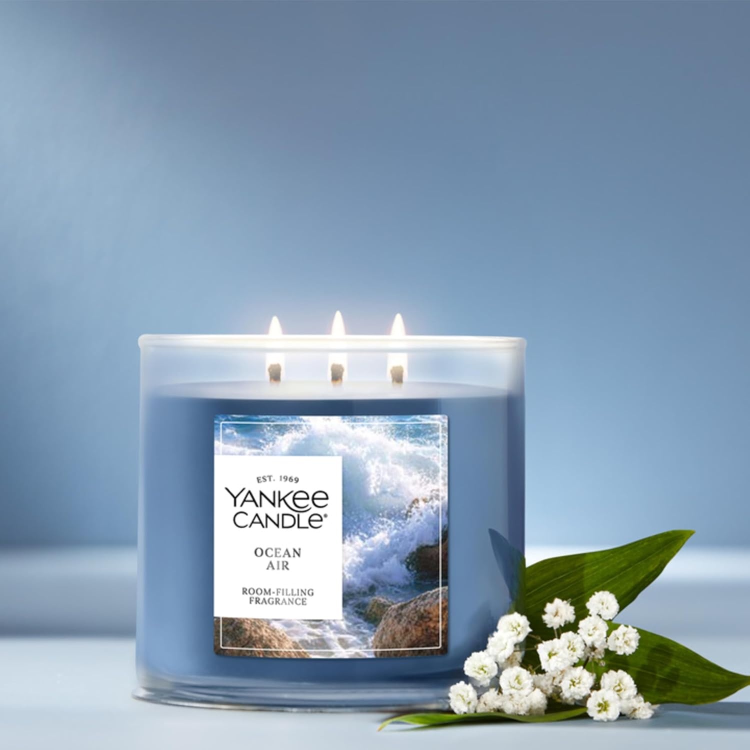 image:imageYankee Candle Large Tumbler Scented Candle with up to 80 Hour Burn Time Premium Plant Wax Blend for Consistent Burn 20 oz Tumbler Candle with Room Filling Fragrance Coconut BeachOcean Air