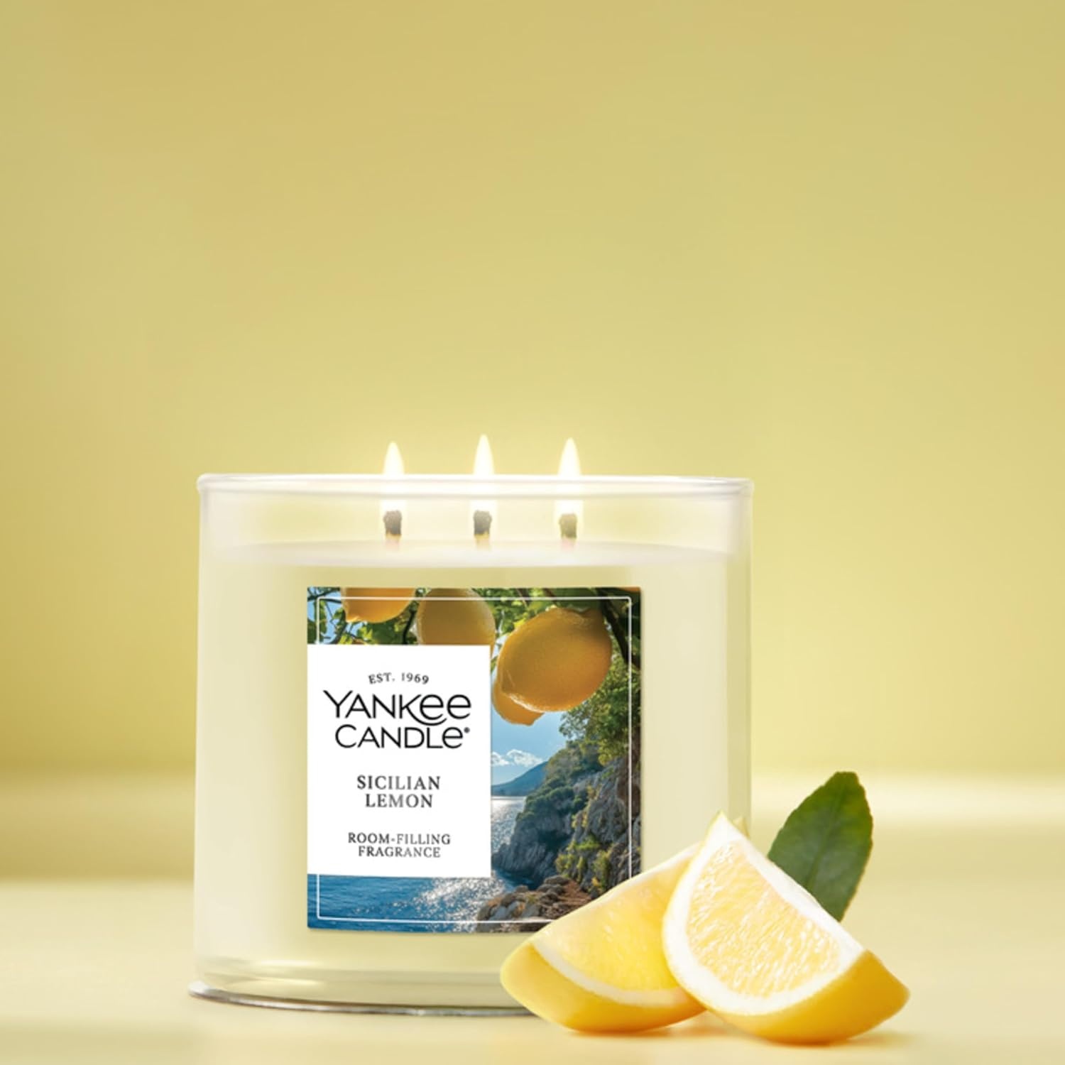image:imageYankee Candle Large Tumbler Scented Candle with up to 80 Hour Burn Time Premium Plant Wax Blend for Consistent Burn 20 oz Tumbler Candle with Room Filling Fragrance Tangerine amp VanillaSicilian Lemon
