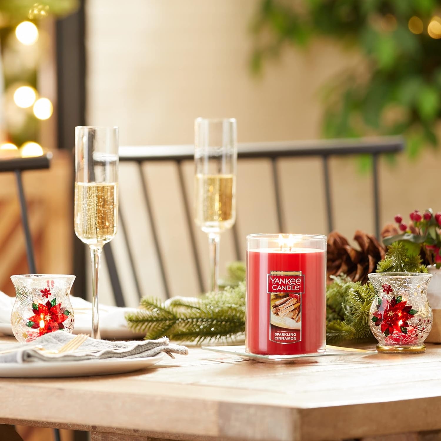 image:imageYankee Candle Large Tumbler Scented Candle with up to 80 Hour Burn Time Premium Plant Wax Blend for Consistent Burn 20 oz Tumbler Candle with Room Filling Fragrance Christmas EveSparkling Cinnamon