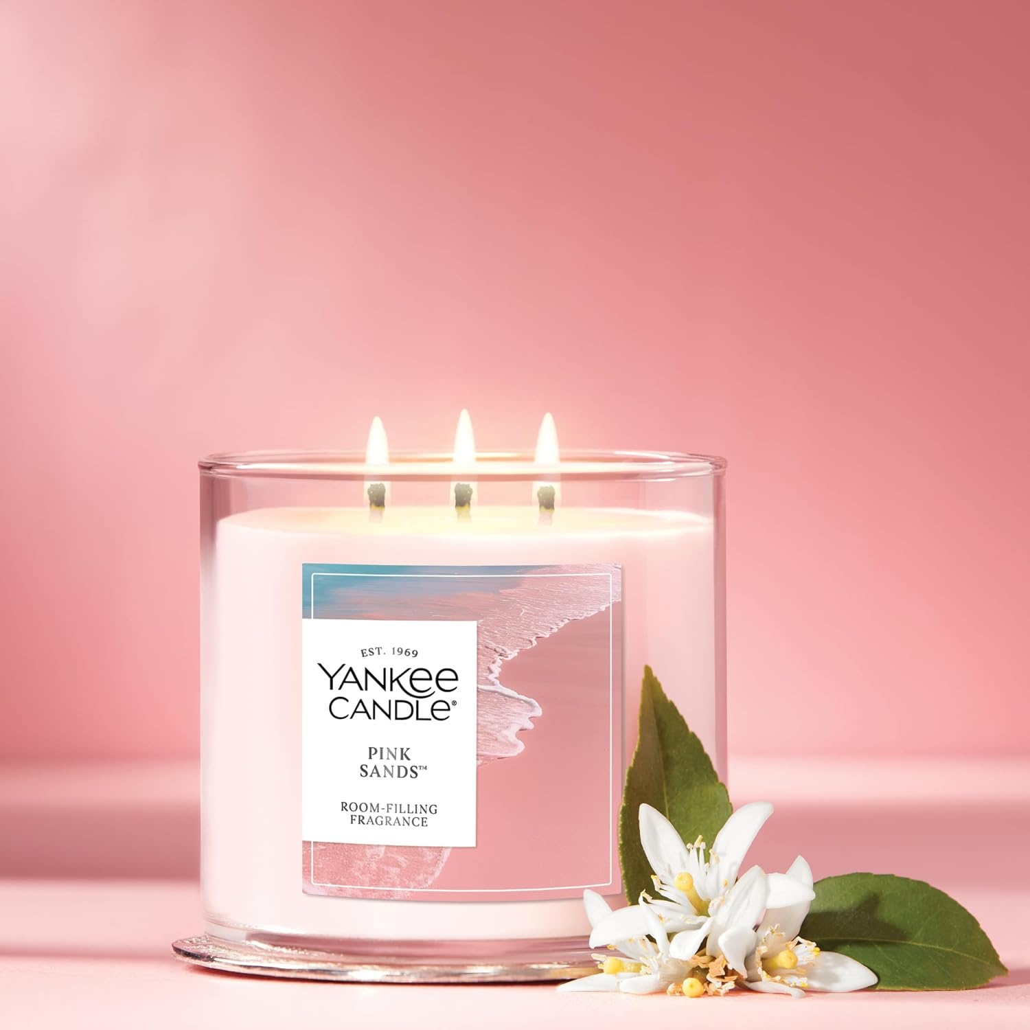 image:imageYankee Candle Large Tumbler Scented Candle with up to 80 Hour Burn Time Premium Plant Wax Blend for Consistent Burn 20 oz Tumbler Candle with Room Filling Fragrance Coconut BeachPink Sands