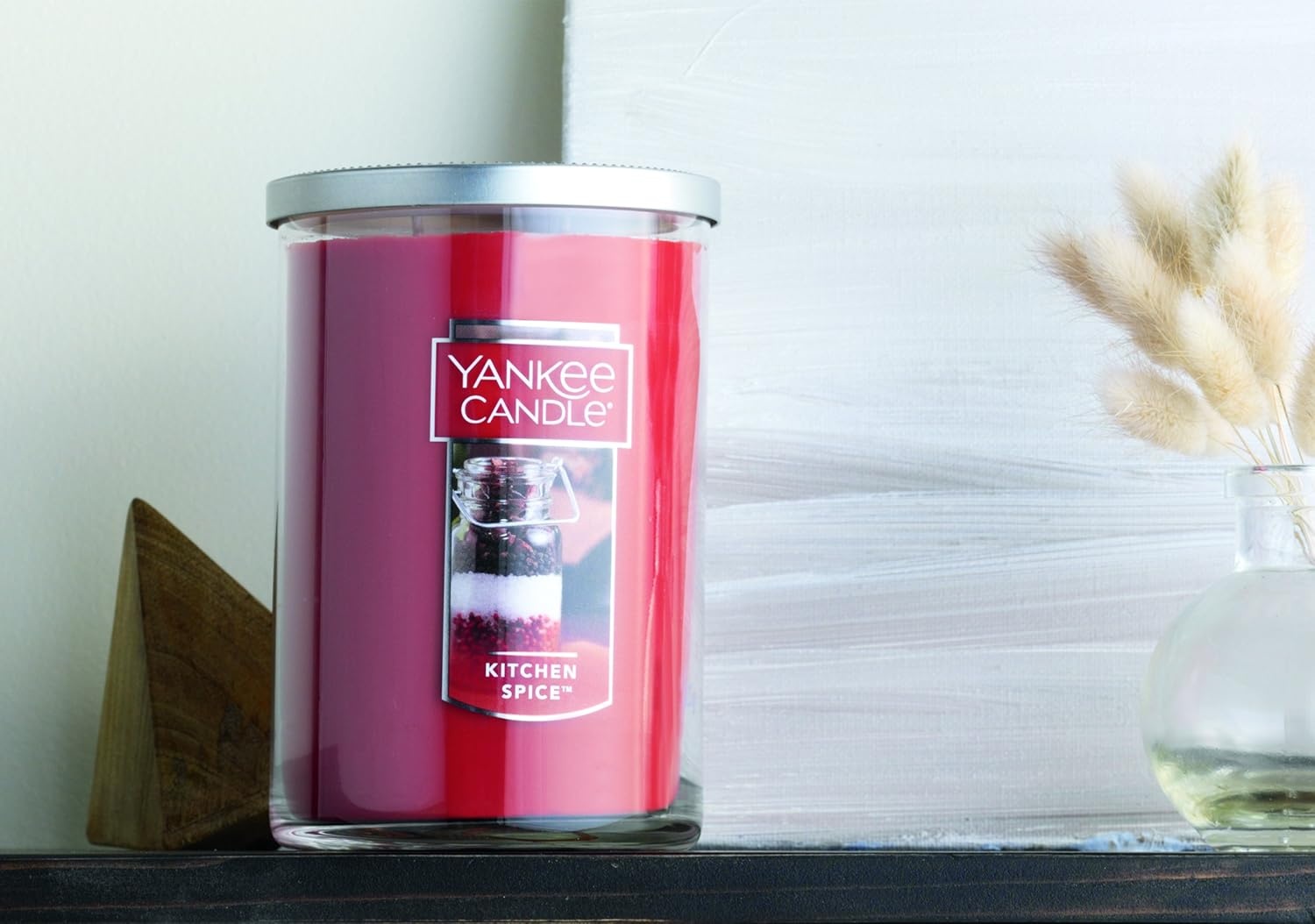 image:imageYankee Candle Large Tumbler Scented Candle with up to 80 Hour Burn Time Premium Plant Wax Blend for Consistent Burn 20 oz Tumbler Candle with Room Filling Fragrance Sugared Cinnamon AppleKitchen Spice