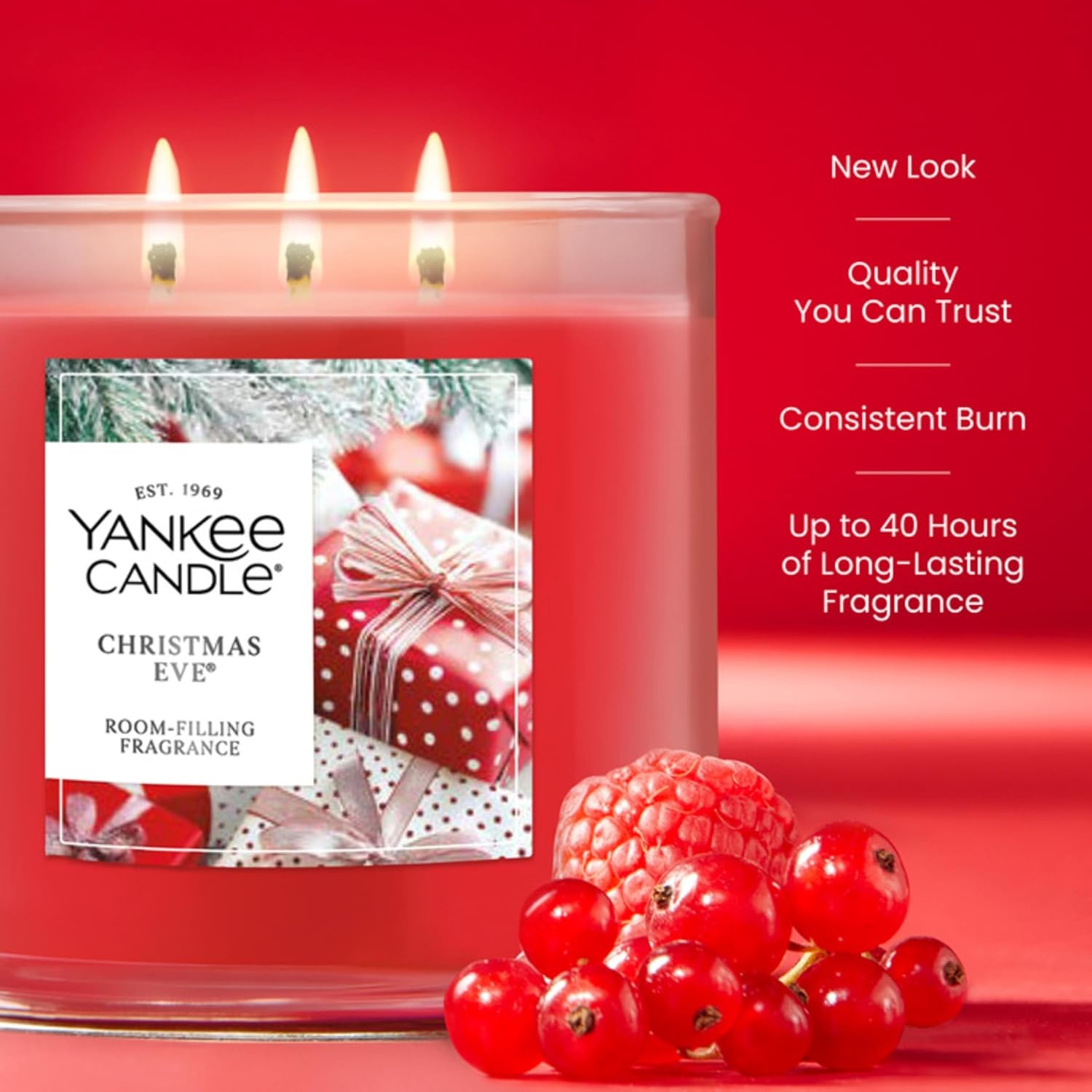 image:imageYankee Candle Large Tumbler Scented Candle with up to 80 Hour Burn Time Premium Plant Wax Blend for Consistent Burn 20 oz Tumbler Candle with Room Filling Fragrance Balsam amp CedarChristmas Eve