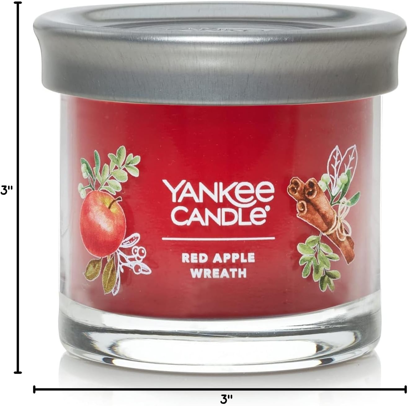 image:imageYankee Candle Large Tumbler Scented Candle with up to 80 Hour Burn Time Premium Plant Wax Blend for Consistent Burn 20 oz Tumbler Candle with Room Filling Fragrance Cherries on SnowRed Apple Wreath