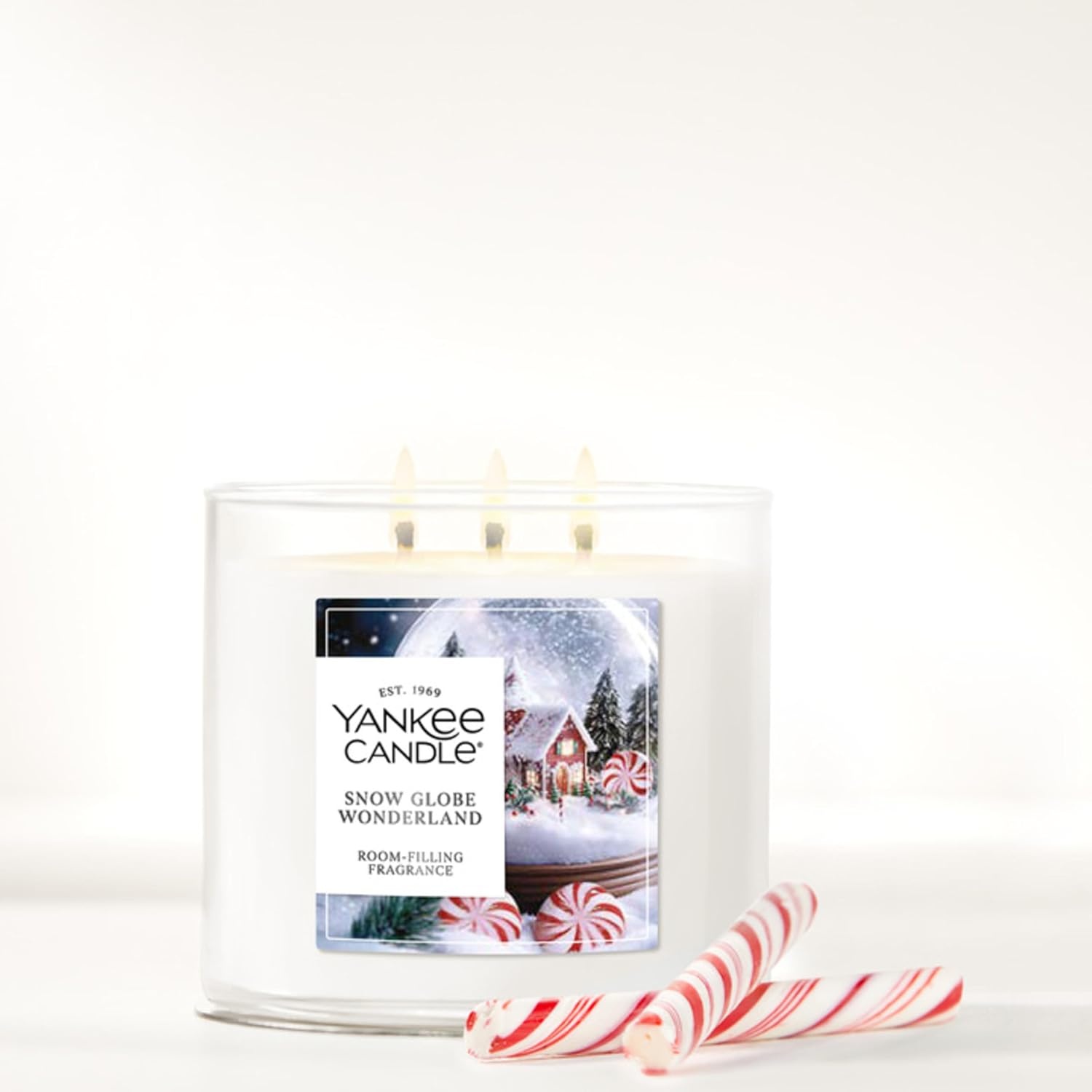 image:imageYankee Candle Large Tumbler Scented Candle with up to 80 Hour Burn Time Premium Plant Wax Blend for Consistent Burn 20 oz Tumbler Candle with Room Filling Fragrance Balsam amp CedarSnow Globe Wonderland