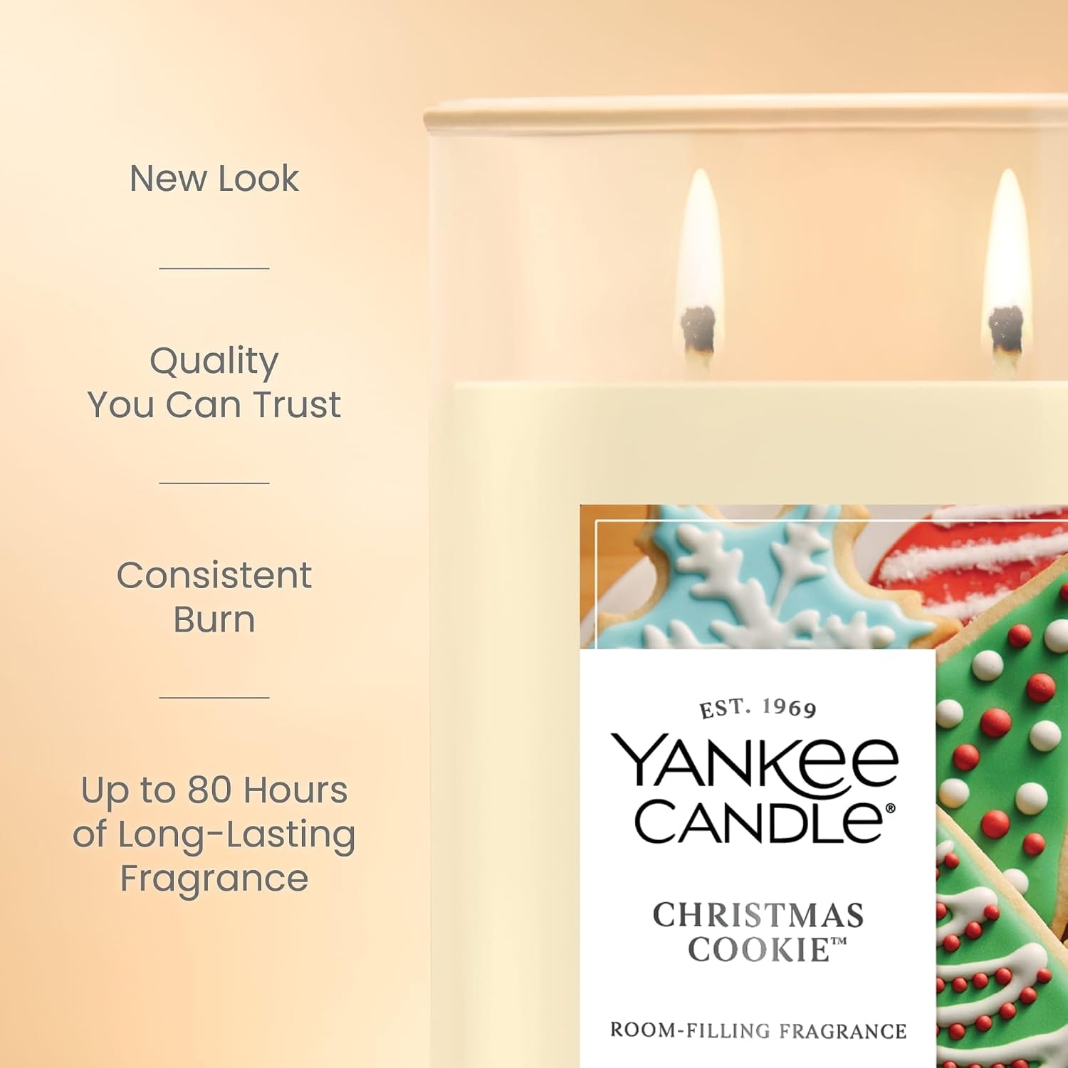 image:imageYankee Candle Large Tumbler Scented Candle with up to 80 Hour Burn Time Premium Plant Wax Blend for Consistent Burn 20 oz Tumbler Candle with Room Filling Fragrance Balsam amp CedarChristmas Cookie