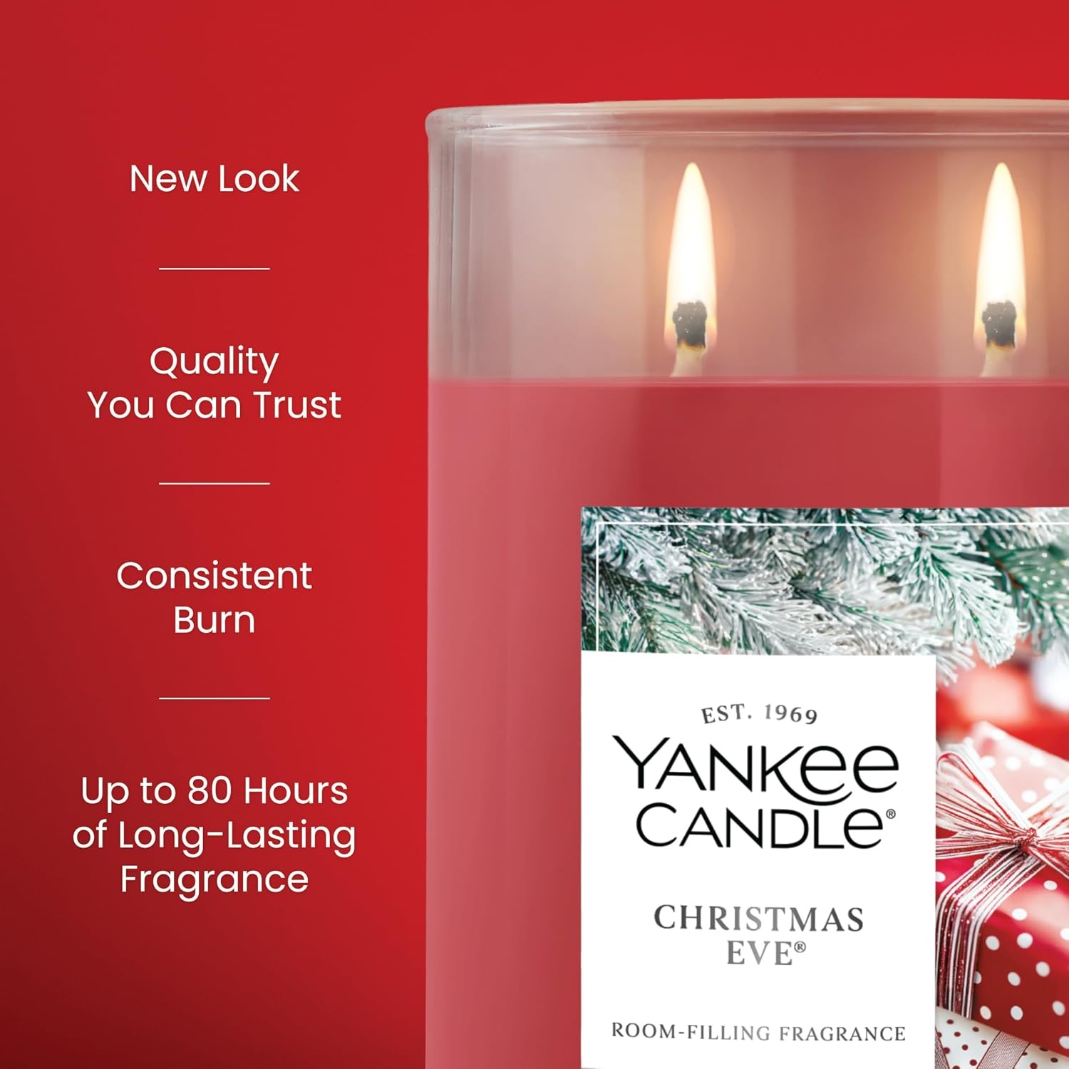 image:imageYankee Candle Large Tumbler Scented Candle with up to 80 Hour Burn Time Premium Plant Wax Blend for Consistent Burn 20 oz Tumbler Candle with Room Filling Fragrance Christmas EveChristmas Eve