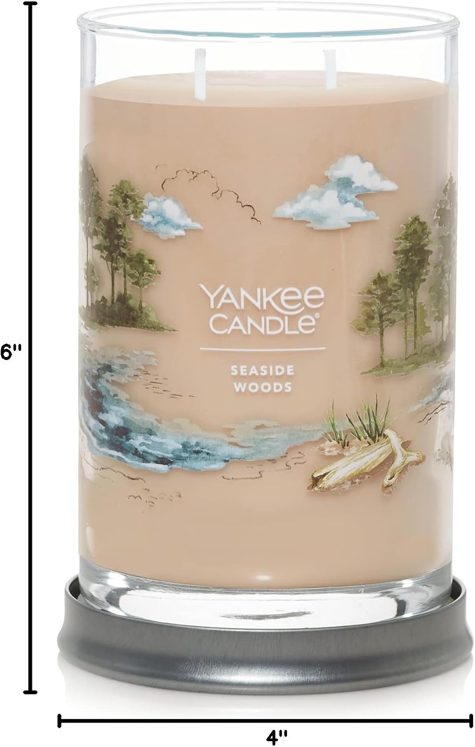image:imageYankee Candle Large Tumbler Scented Candle with up to 80 Hour Burn Time Premium Plant Wax Blend for Consistent Burn 20 oz Tumbler Candle with Room Filling Fragrance Coconut BeachSeaside Woods