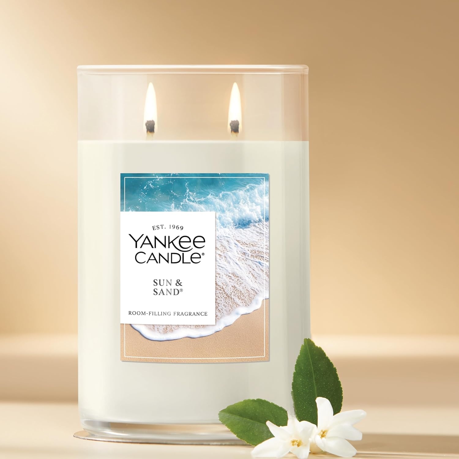 image:imageYankee Candle Large Tumbler Scented Candle with up to 80 Hour Burn Time Premium Plant Wax Blend for Consistent Burn 20 oz Tumbler Candle with Room Filling Fragrance Coconut BeachSun Sand