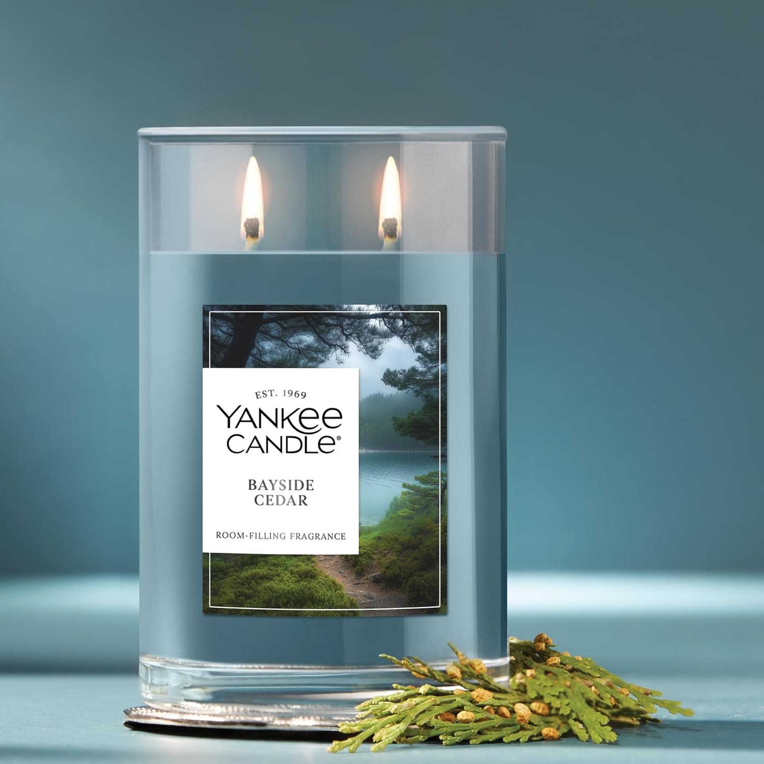 image:imageYankee Candle Large Tumbler Scented Candle with up to 80 Hour Burn Time Premium Plant Wax Blend for Consistent Burn 20 oz Tumbler Candle with Room Filling Fragrance Coconut BeachBayside Cedar