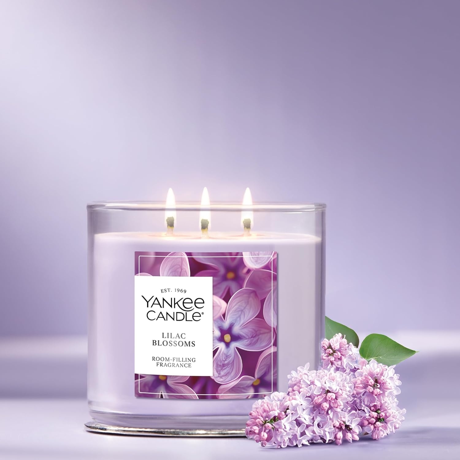 image:imageYankee Candle Large Tumbler Scented Candle with up to 80 Hour Burn Time Premium Plant Wax Blend for Consistent Burn 20 oz Tumbler Candle with Room Filling Fragrance Lilac BlossomsLilac Blossoms