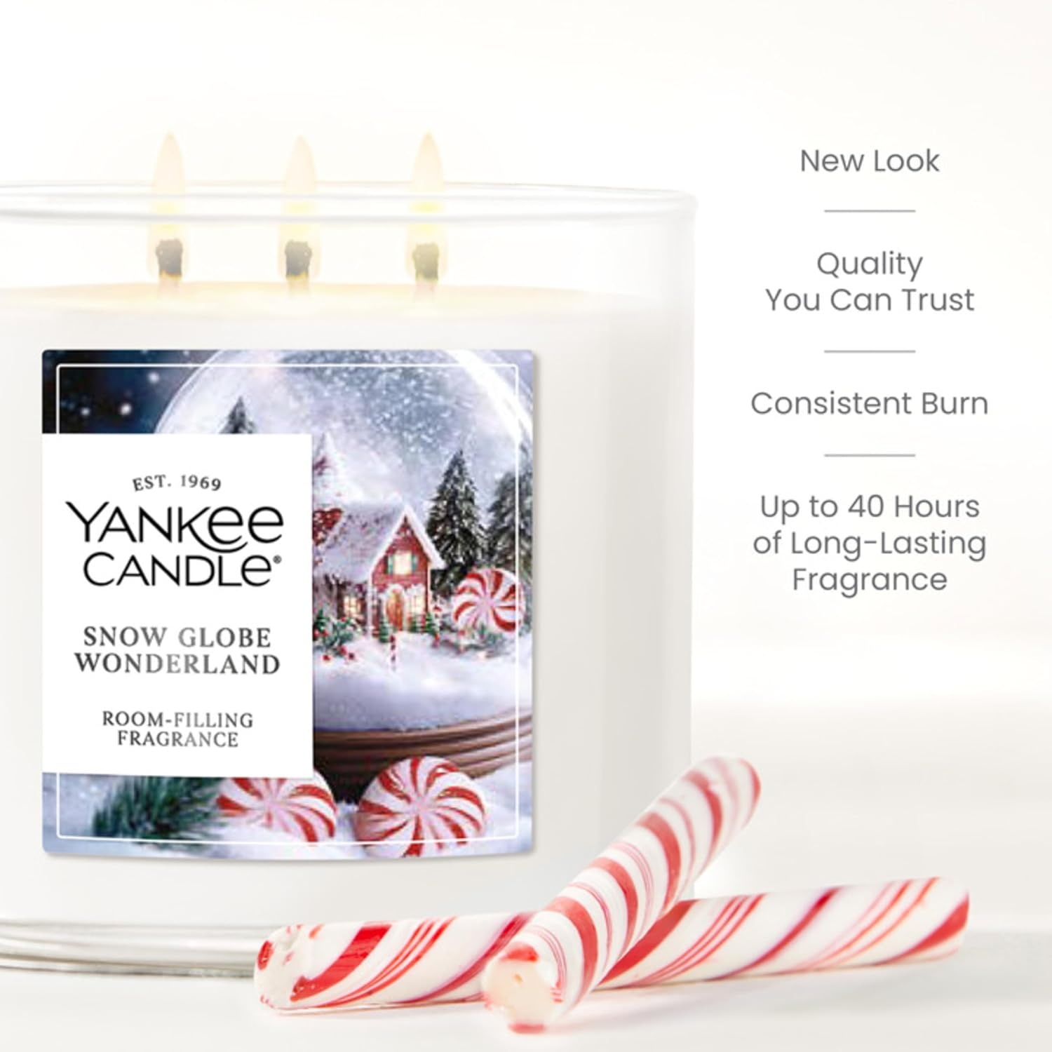 image:imageYankee Candle Large Tumbler Scented Candle with up to 80 Hour Burn Time Premium Plant Wax Blend for Consistent Burn 20 oz Tumbler Candle with Room Filling Fragrance Balsam amp CedarSnow Globe Wonderland