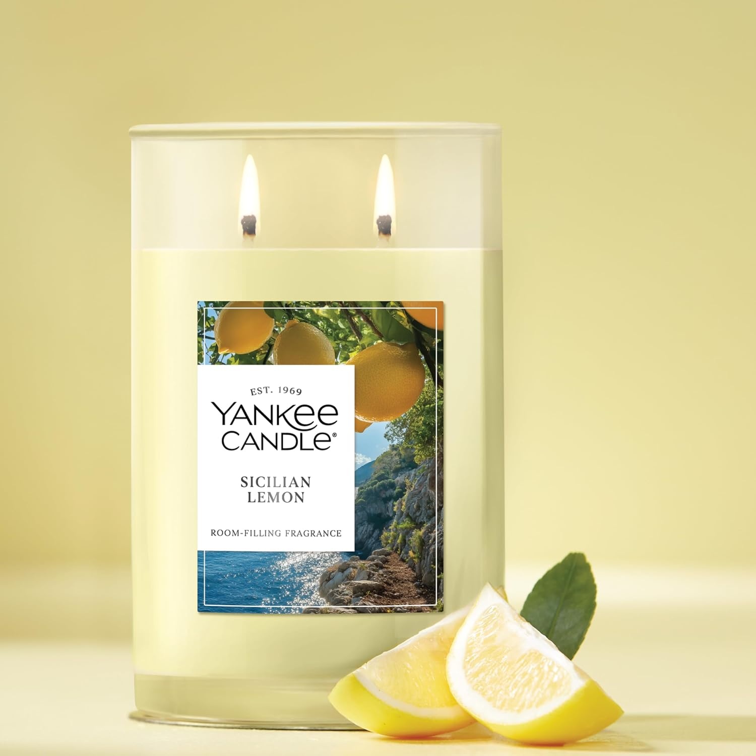 image:imageYankee Candle Large Tumbler Scented Candle with up to 80 Hour Burn Time Premium Plant Wax Blend for Consistent Burn 20 oz Tumbler Candle with Room Filling Fragrance Tangerine amp VanillaSicilian Lemon