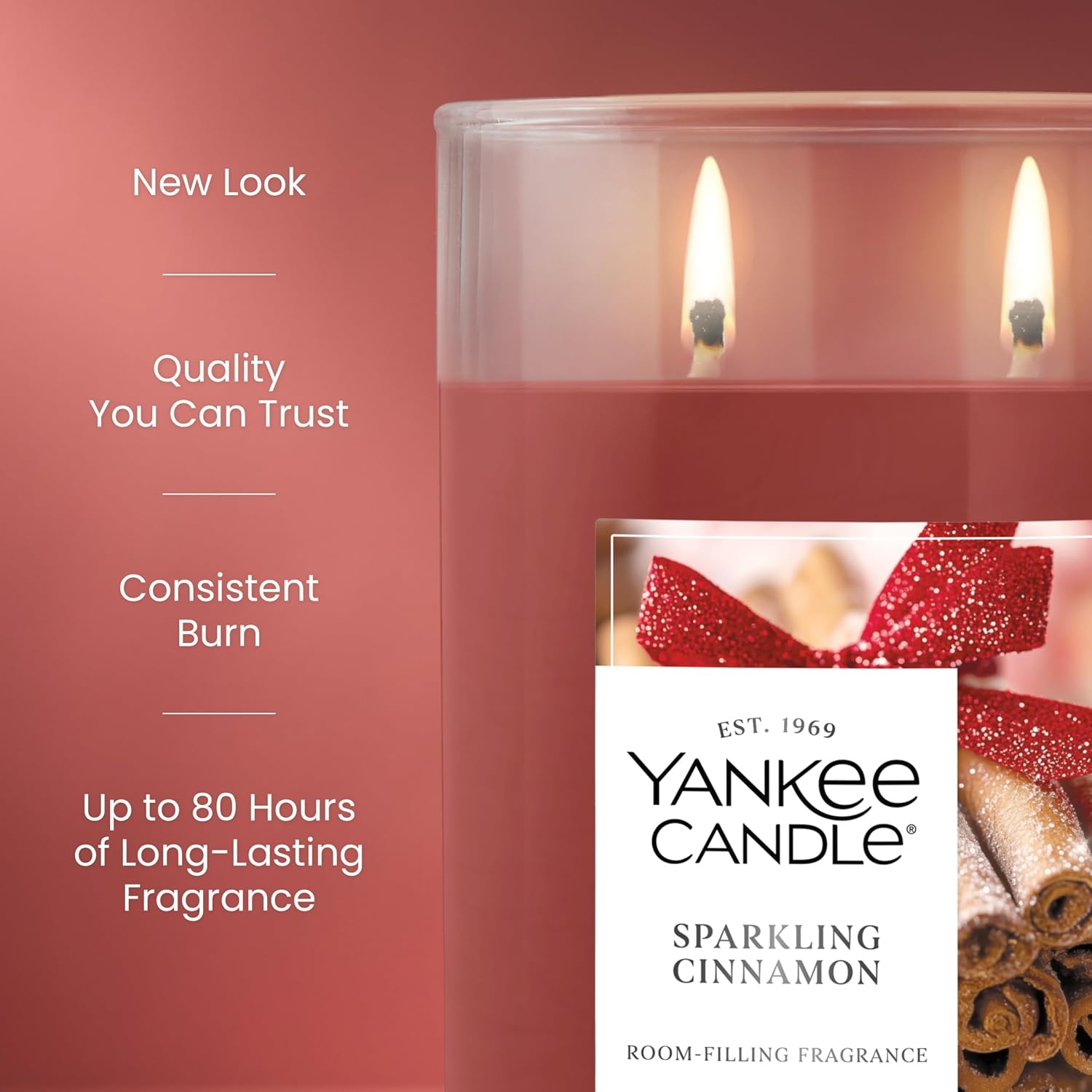 image:imageYankee Candle Large Tumbler Scented Candle with up to 80 Hour Burn Time Premium Plant Wax Blend for Consistent Burn 20 oz Tumbler Candle with Room Filling Fragrance Balsam amp CedarSparkling Cinnamon