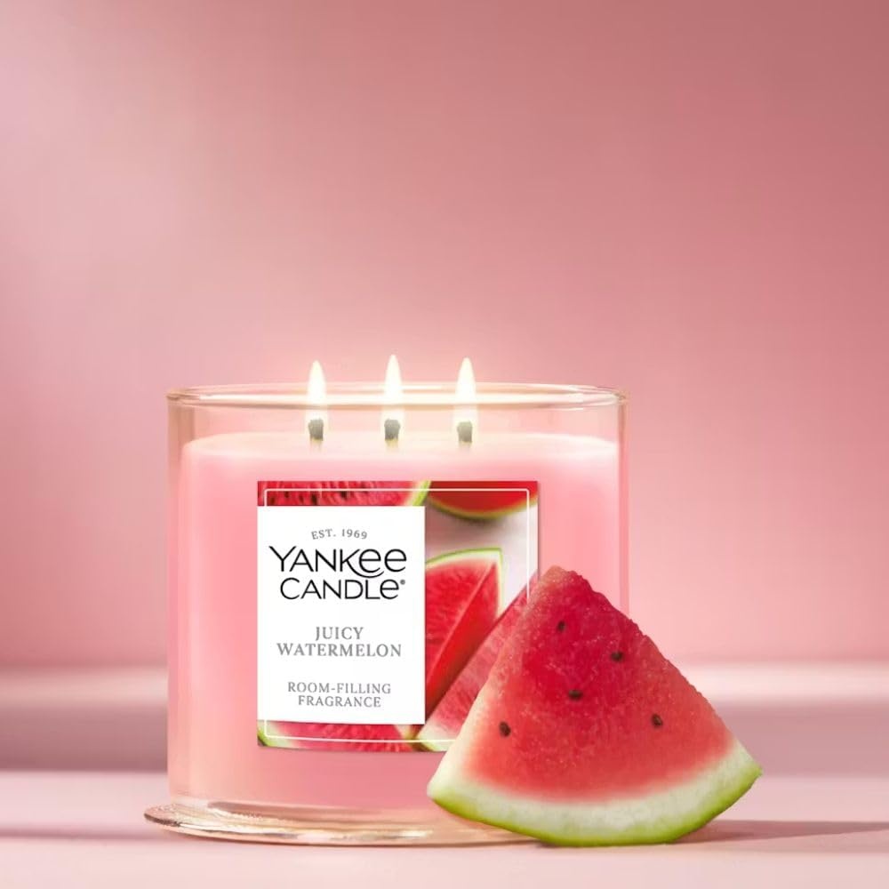 image:imageYankee Candle Large Tumbler Scented Candle with up to 80 Hour Burn Time Premium Plant Wax Blend for Consistent Burn 20 oz Tumbler Candle with Room Filling Fragrance Tangerine amp VanillaJuicy Watermelon