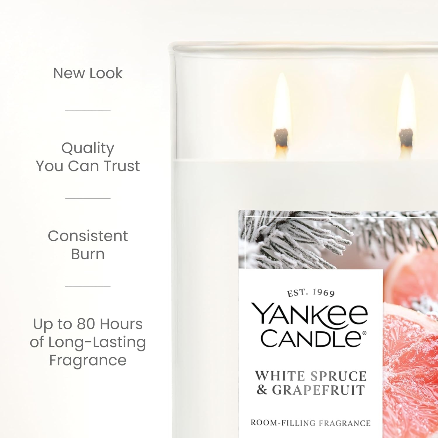 image:imageYankee Candle Large Tumbler Scented Candle with up to 80 Hour Burn Time Premium Plant Wax Blend for Consistent Burn 20 oz Tumbler Candle with Room Filling Fragrance Tangerine amp VanillaWhite Spruce Grapefruit