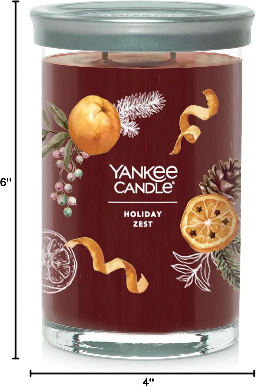 image:imageYankee Candle Large Tumbler Scented Candle with up to 80 Hour Burn Time Premium Plant Wax Blend for Consistent Burn 20 oz Tumbler Candle with Room Filling Fragrance Christmas EveHoliday Zest