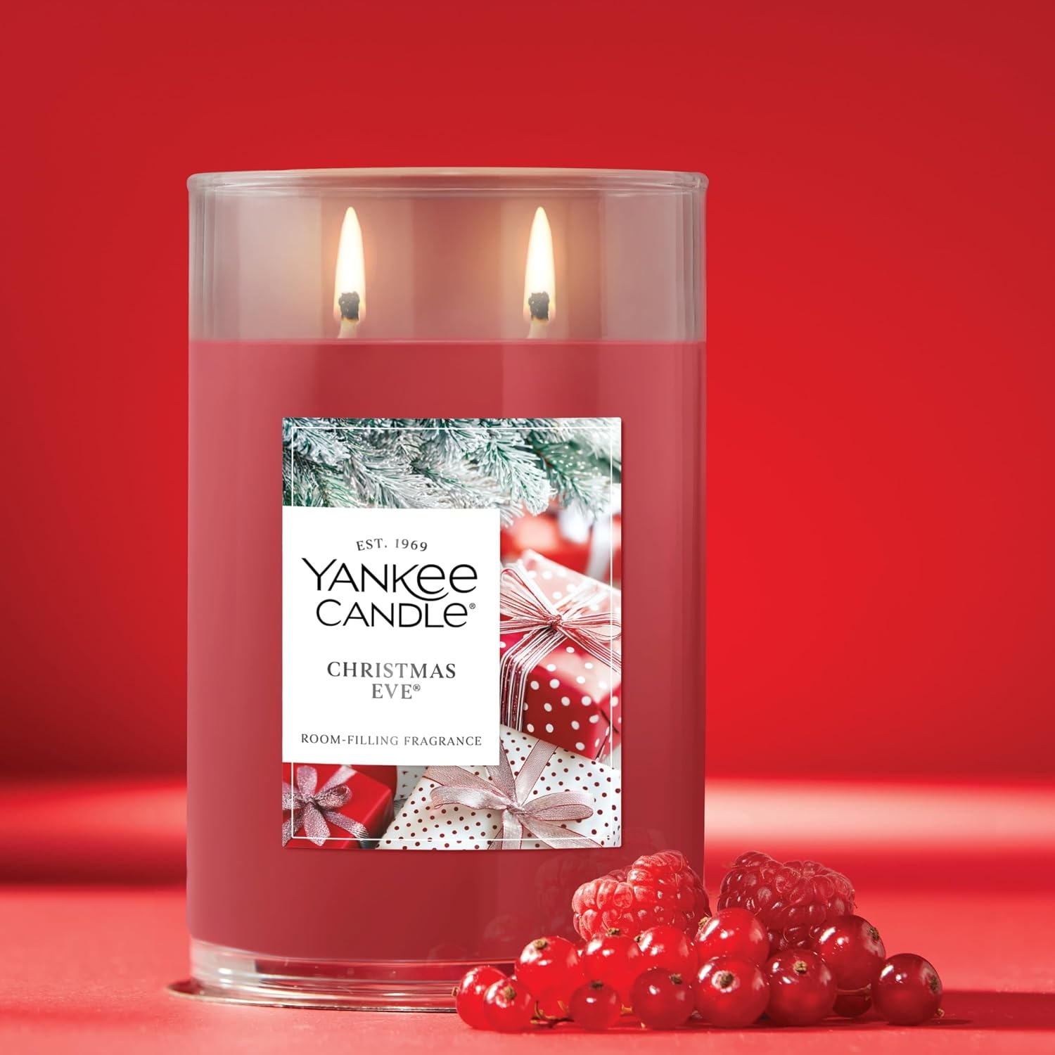 image:imageYankee Candle Large Tumbler Scented Candle with up to 80 Hour Burn Time Premium Plant Wax Blend for Consistent Burn 20 oz Tumbler Candle with Room Filling Fragrance Christmas EveChristmas Eve