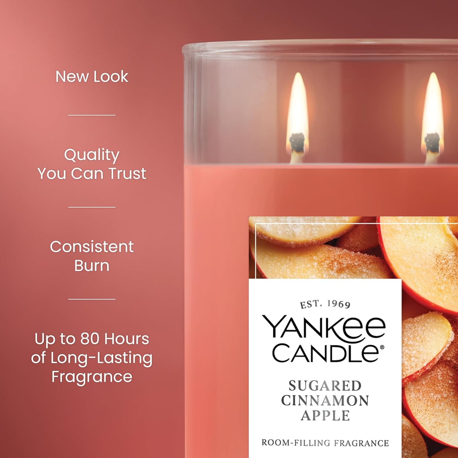 image:imageYankee Candle Large Tumbler Scented Candle with up to 80 Hour Burn Time Premium Plant Wax Blend for Consistent Burn 20 oz Tumbler Candle with Room Filling Fragrance Sugared Cinnamon AppleSugared Cinnamon Apple