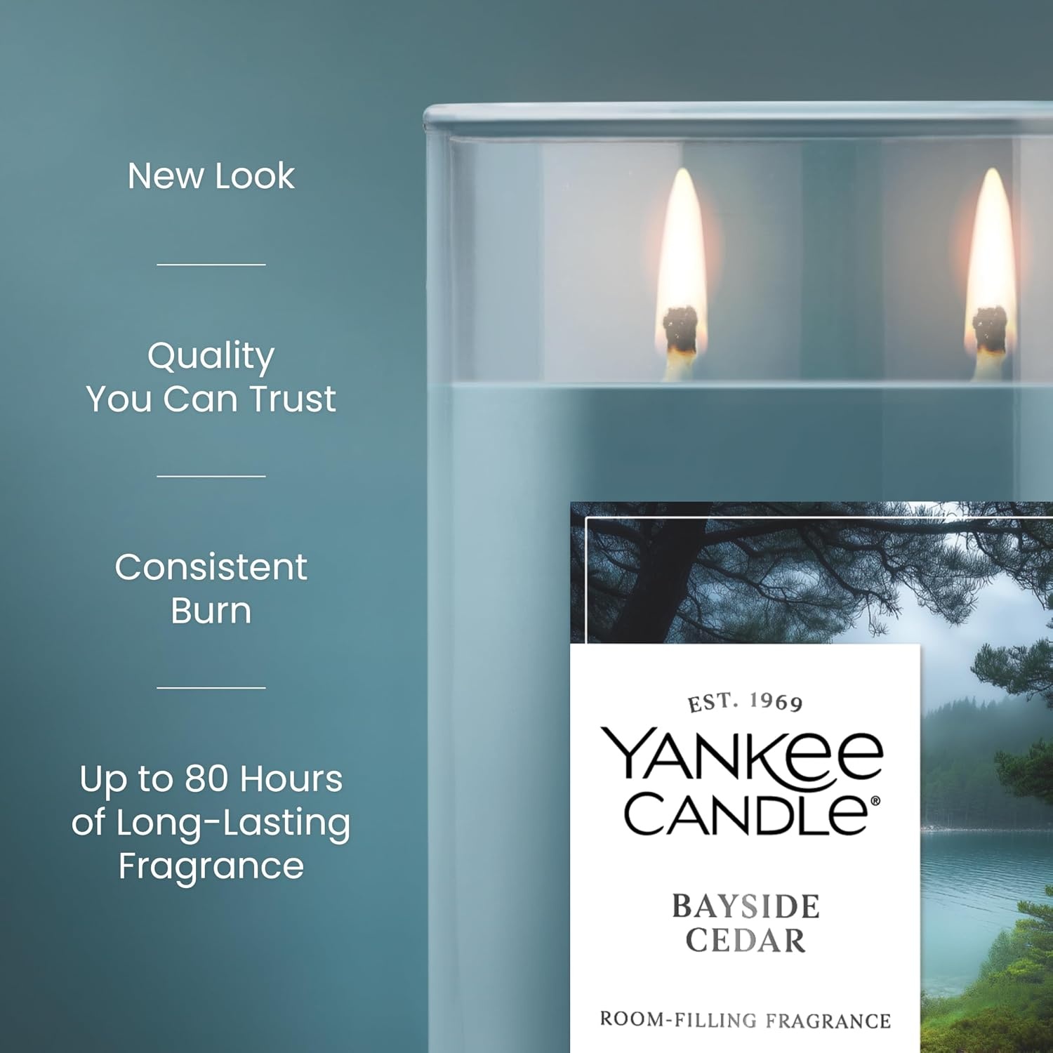 image:imageYankee Candle Large Tumbler Scented Candle with up to 80 Hour Burn Time Premium Plant Wax Blend for Consistent Burn 20 oz Tumbler Candle with Room Filling Fragrance Coconut BeachBayside Cedar