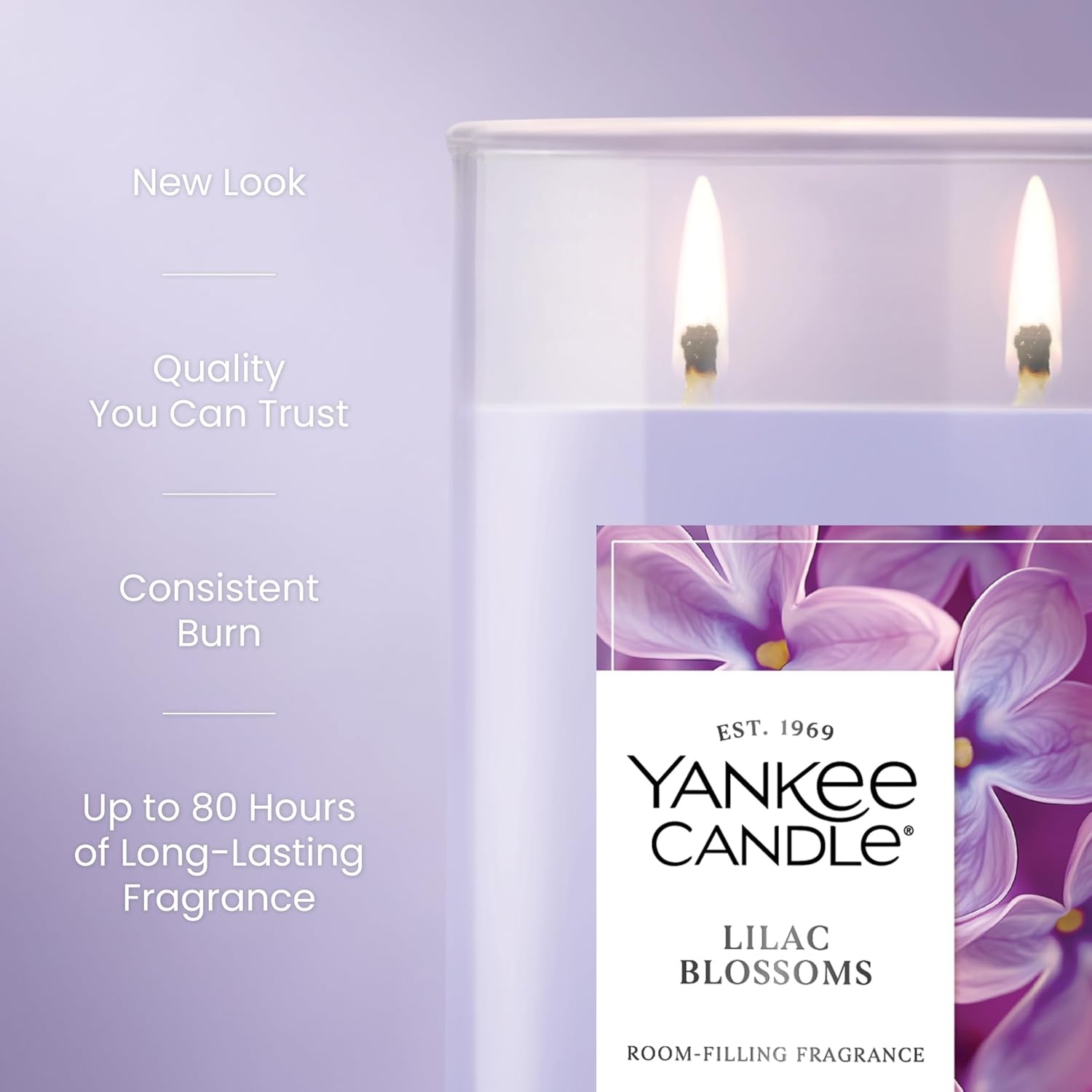 image:imageYankee Candle Large Tumbler Scented Candle with up to 80 Hour Burn Time Premium Plant Wax Blend for Consistent Burn 20 oz Tumbler Candle with Room Filling Fragrance Lilac BlossomsLilac Blossoms