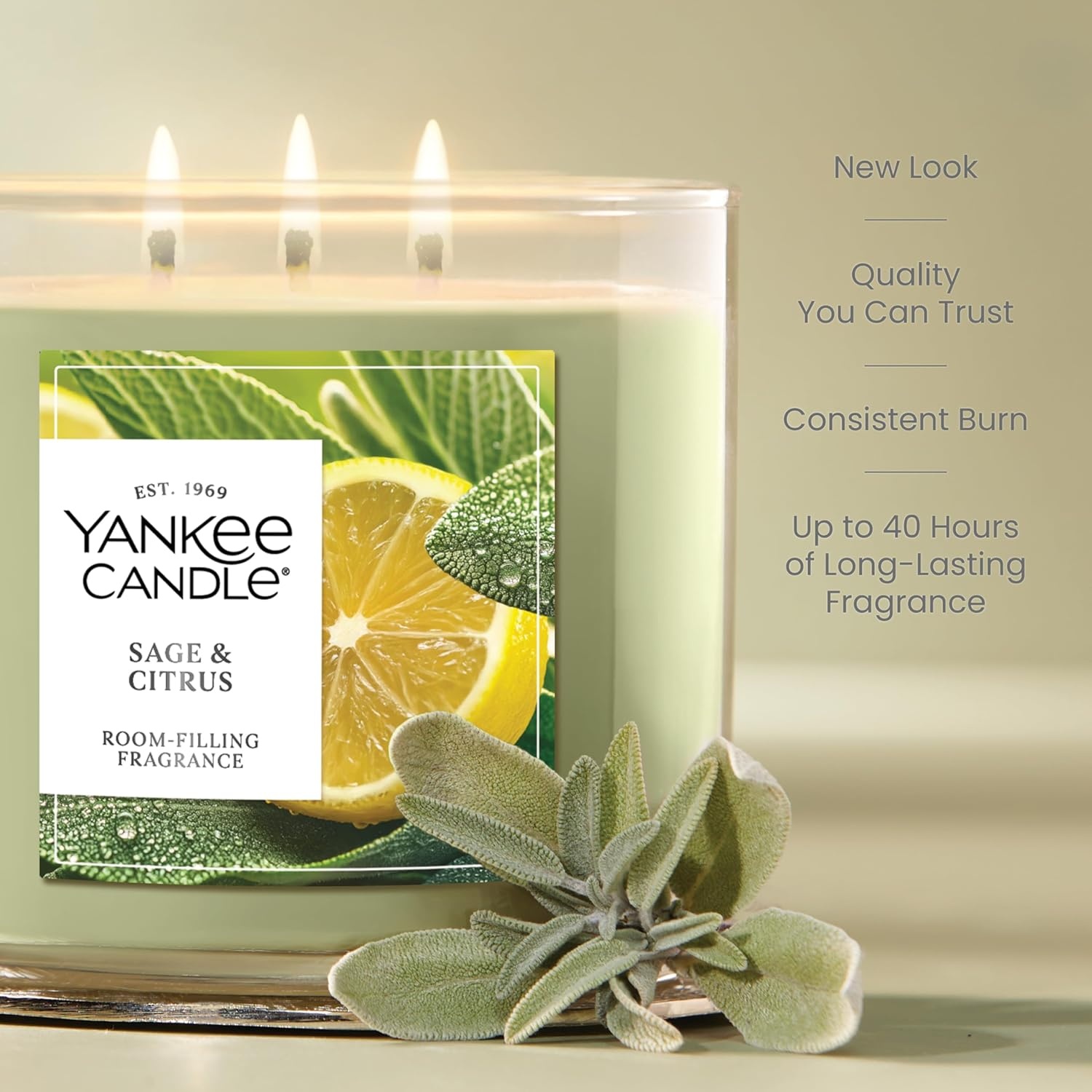 image:imageYankee Candle Large Tumbler Scented Candle with up to 80 Hour Burn Time Premium Plant Wax Blend for Consistent Burn 20 oz Tumbler Candle with Room Filling Fragrance Coconut BeachSage Citrus