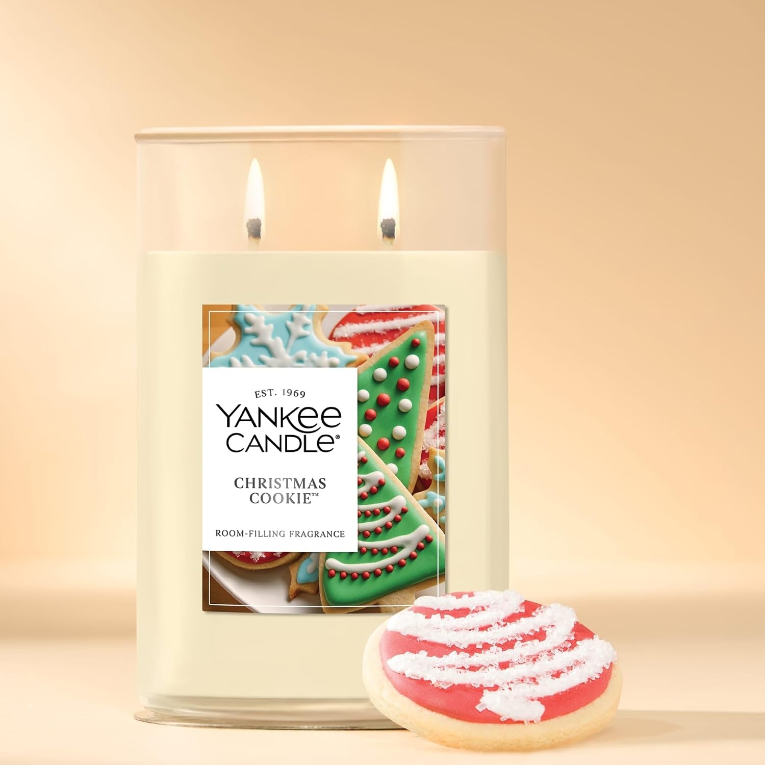 image:imageYankee Candle Large Tumbler Scented Candle with up to 80 Hour Burn Time Premium Plant Wax Blend for Consistent Burn 20 oz Tumbler Candle with Room Filling Fragrance Balsam amp CedarChristmas Cookie
