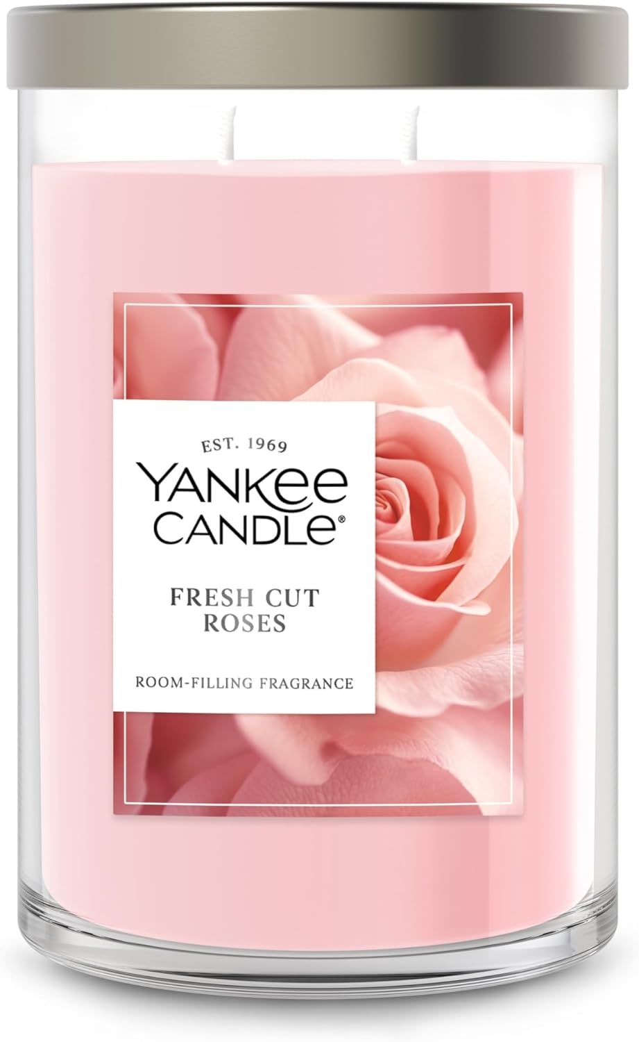 image:imageYankee Candle Large Tumbler Scented Candle with up to 80 Hour Burn Time Premium Plant Wax Blend for Consistent Burn 20 oz Tumbler Candle with Room Filling Fragrance Lilac BlossomsFresh Cut Roses