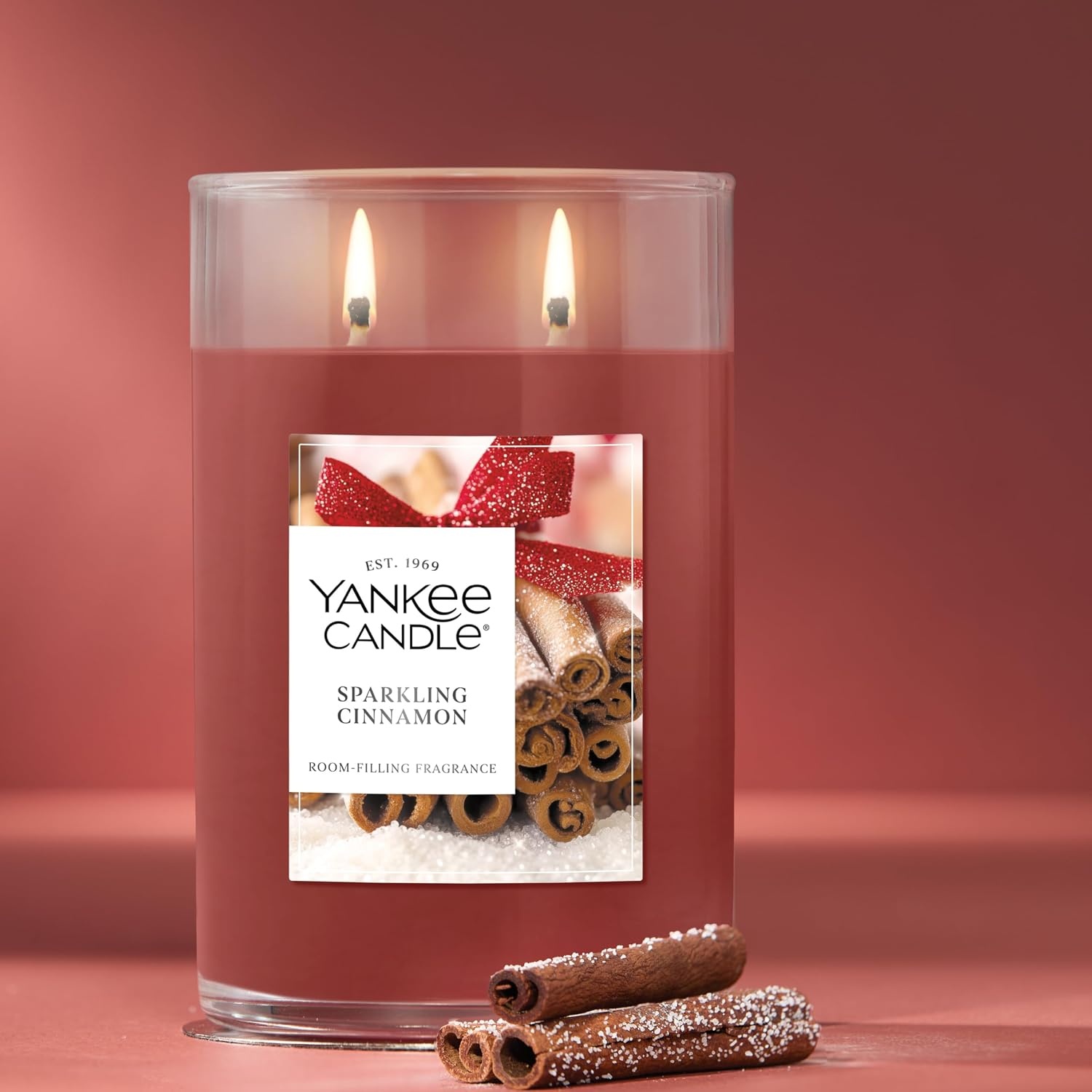image:imageYankee Candle Large Tumbler Scented Candle with up to 80 Hour Burn Time Premium Plant Wax Blend for Consistent Burn 20 oz Tumbler Candle with Room Filling Fragrance Balsam amp CedarSparkling Cinnamon