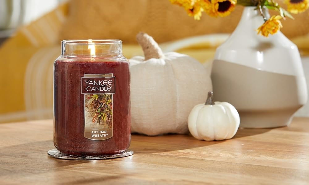 image:imageYankee Candle Macintosh Large Classic Jar CandleAutumn Wreath