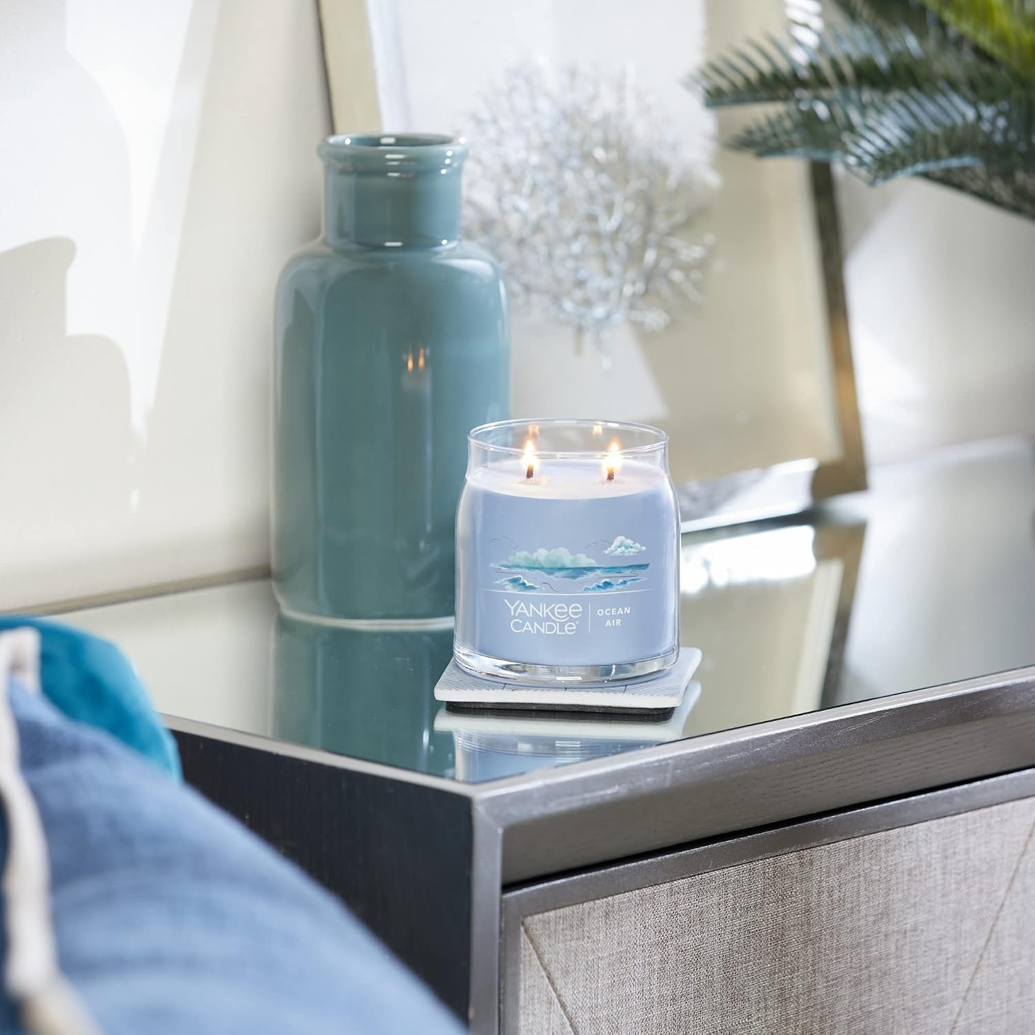 image:imageYankee Candle Mediterranean Breeze Scented Classic 22oz Large Jar Single Wick Candle Over 110 Hours of Burn Time ParaffinGrade WaxOcean Air