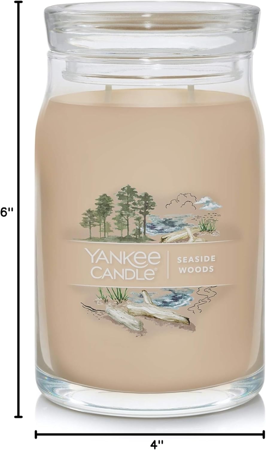 image:imageYankee Candle Mediterranean Breeze Scented Classic 22oz Large Jar Single Wick Candle Over 110 Hours of Burn Time ParaffinGrade WaxSeaside Woods