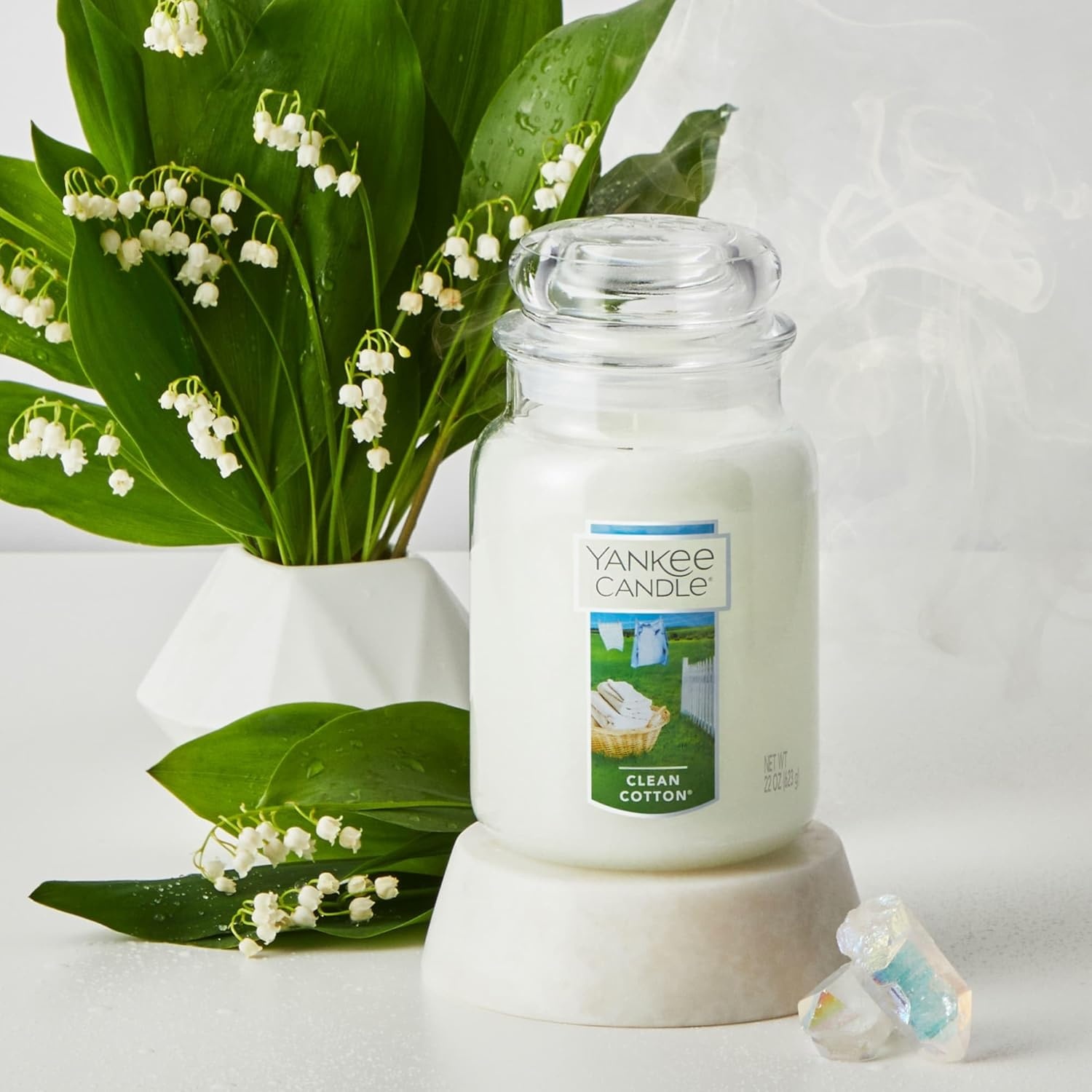 image:imageYankee Candle MidSummers Night Scented Classic Large Single Wick Jar Candle 22oz with Over 110 Hours of Burn Time Ideal for Dinner Parties Relaxing Saturdays and Special OccasionsClean Cotton