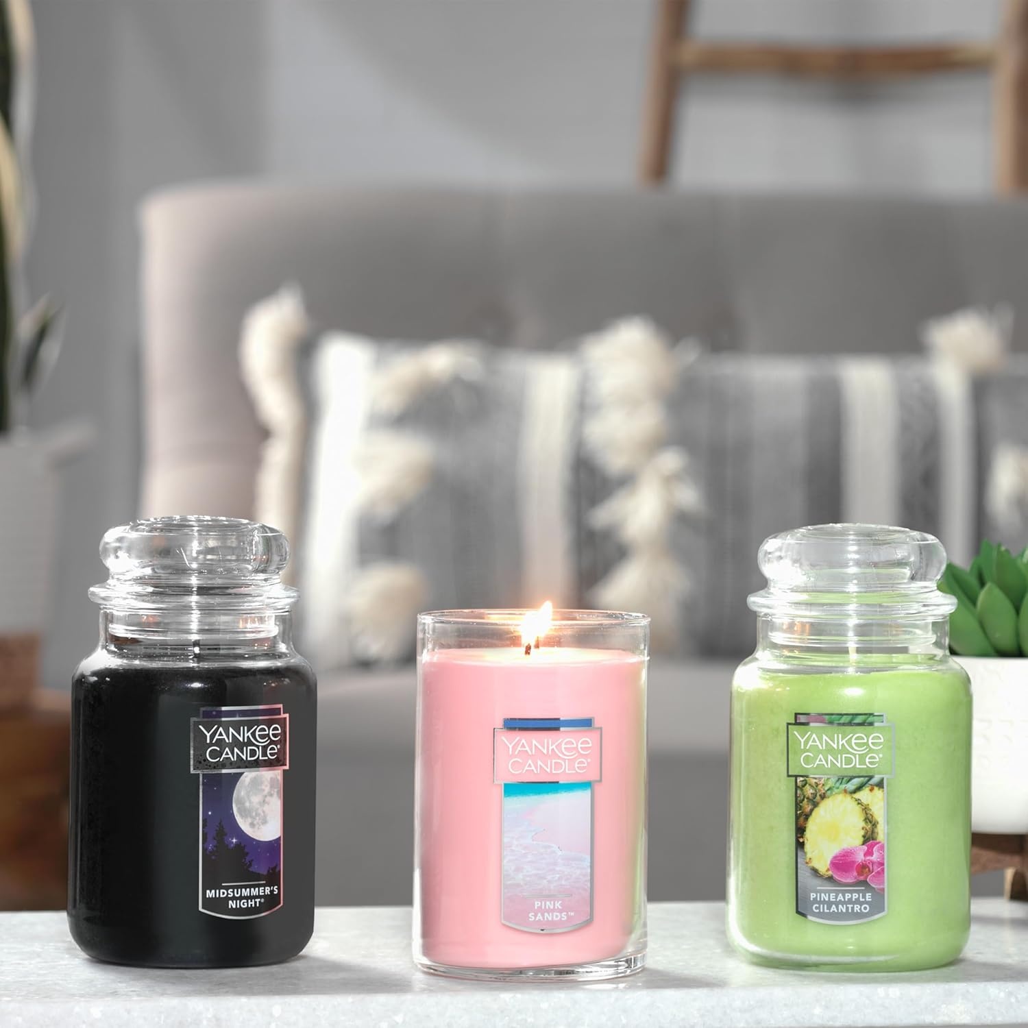 image:imageYankee Candle MidSummers Night Scented Classic Large Single Wick Jar Candle 22oz with Over 110 Hours of Burn Time Ideal for Dinner Parties Relaxing Saturdays and Special OccasionsMidSummers Night