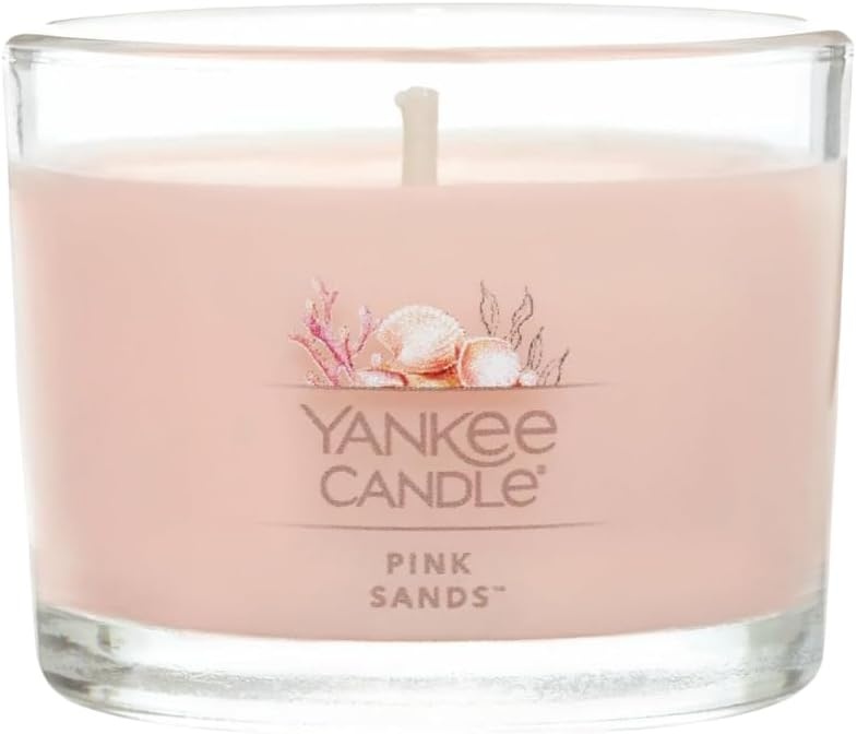 image:imageYankee Candle Mini Jar Scented Candle Small Single Wick Candle for Home Fragrance Long Lasting Burn Pink Sands Pack of 6