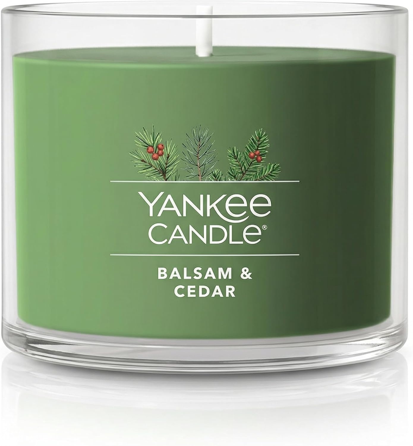 image:imageYankee Candle Mini Jar Scented Candles Small Single Wick Candle Set for Home Fragrance Soy Wax Blend Long Lasting Burn Shimmering Christmas Tree Pack of 6Balsam Cedar